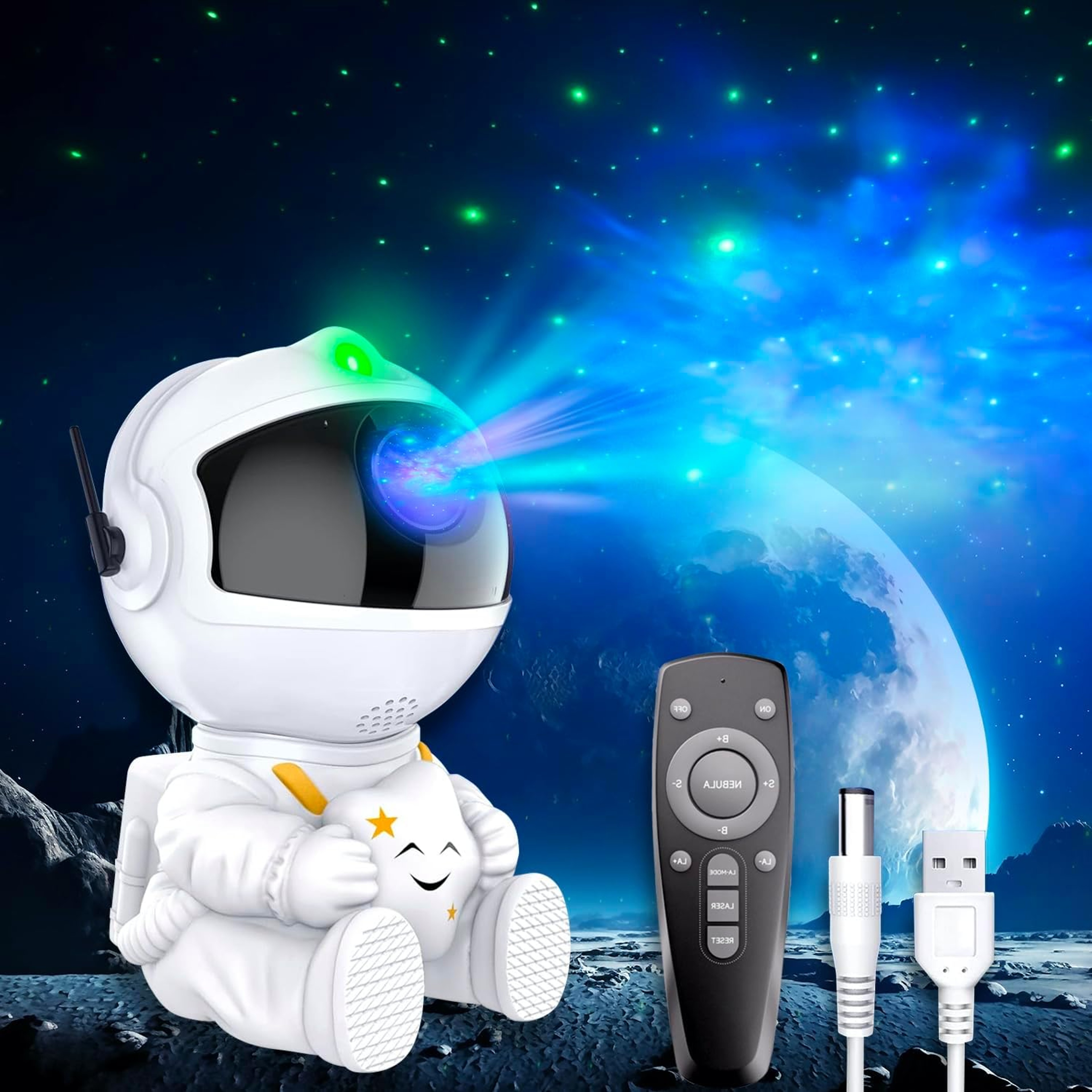 Astronaut Galaxy Star Projector LED Night Light for Childrens Bedroom  Ceiling Decoration