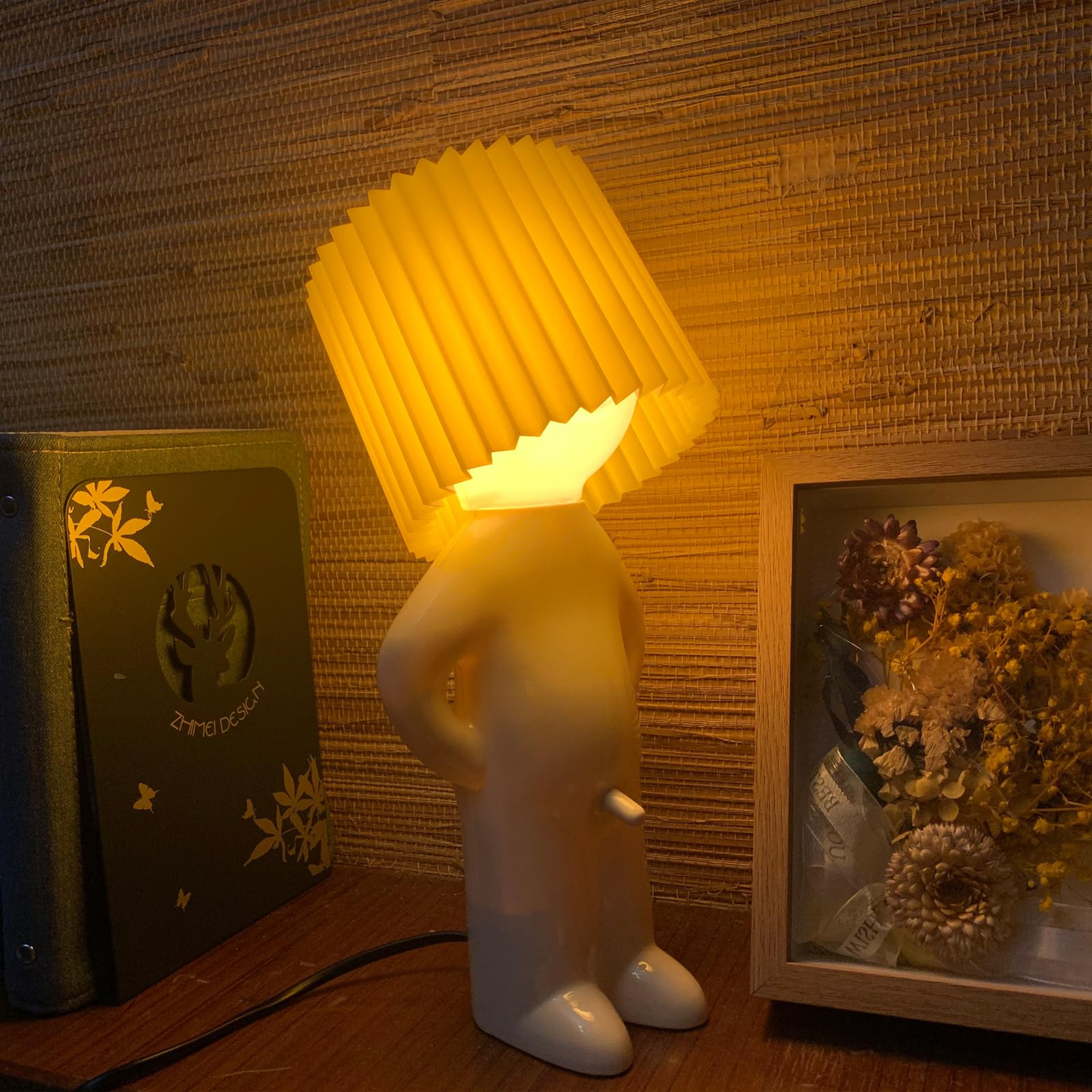 Creative Table Lamp Little Naughty Boy Night Light for Childrens Bedroom  Desk Decoration