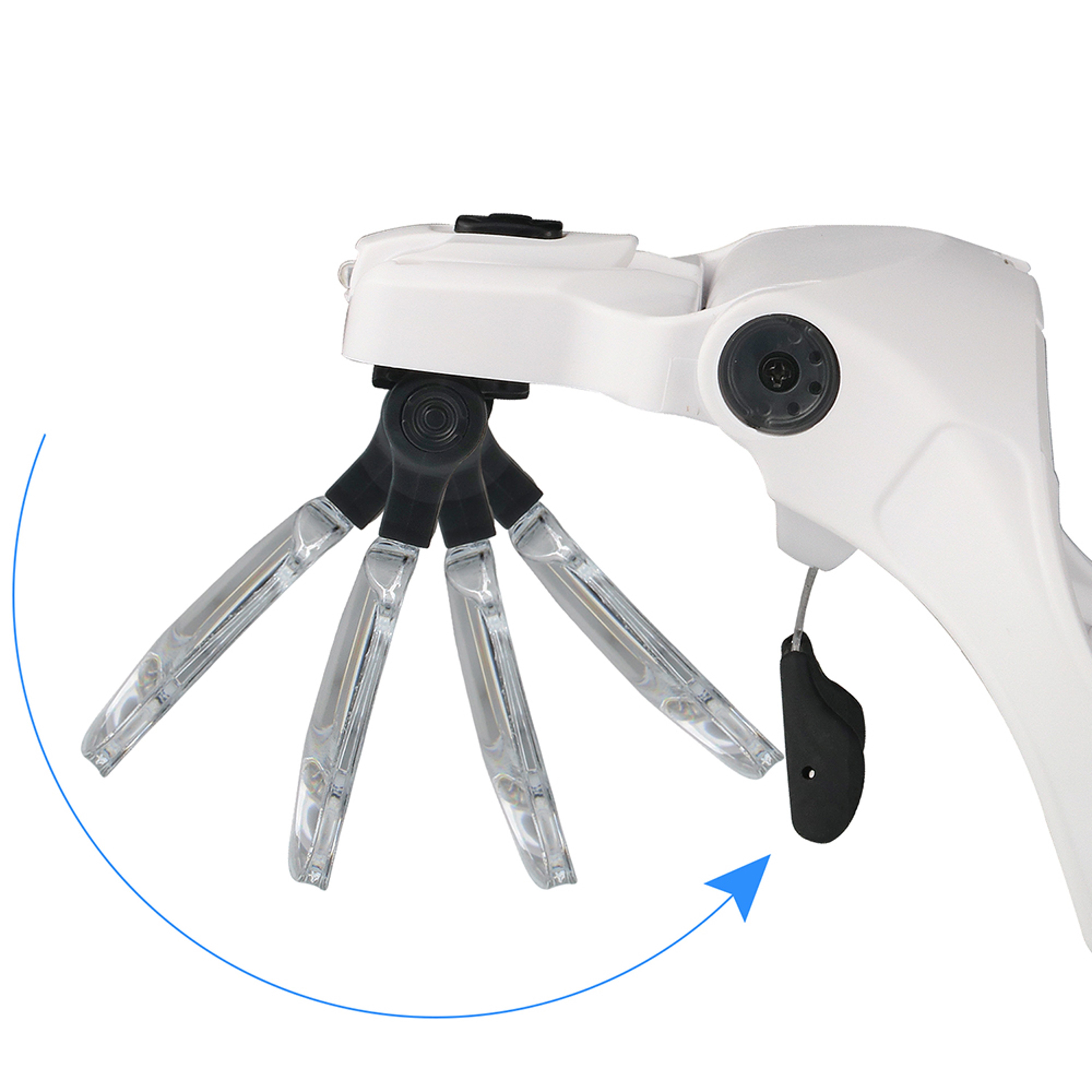 Illuminated Loupe Magnifier Glasses HandsFree Reading Aid with Adjustable Head  2 LED Lights 5 L