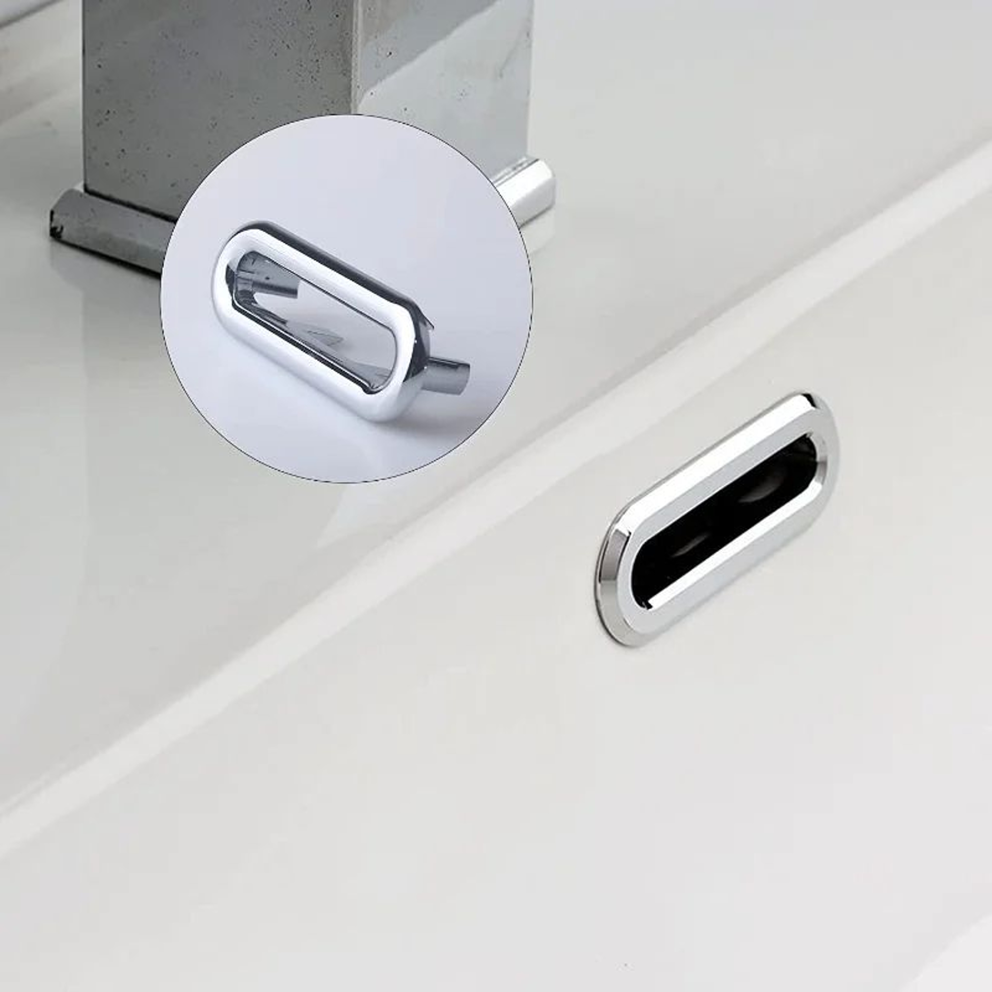 Plastic Sink Hole Overflow Cover Ring For Bathroom Basin Kitchen Drain Trim Plug Round Oval Overflo 2