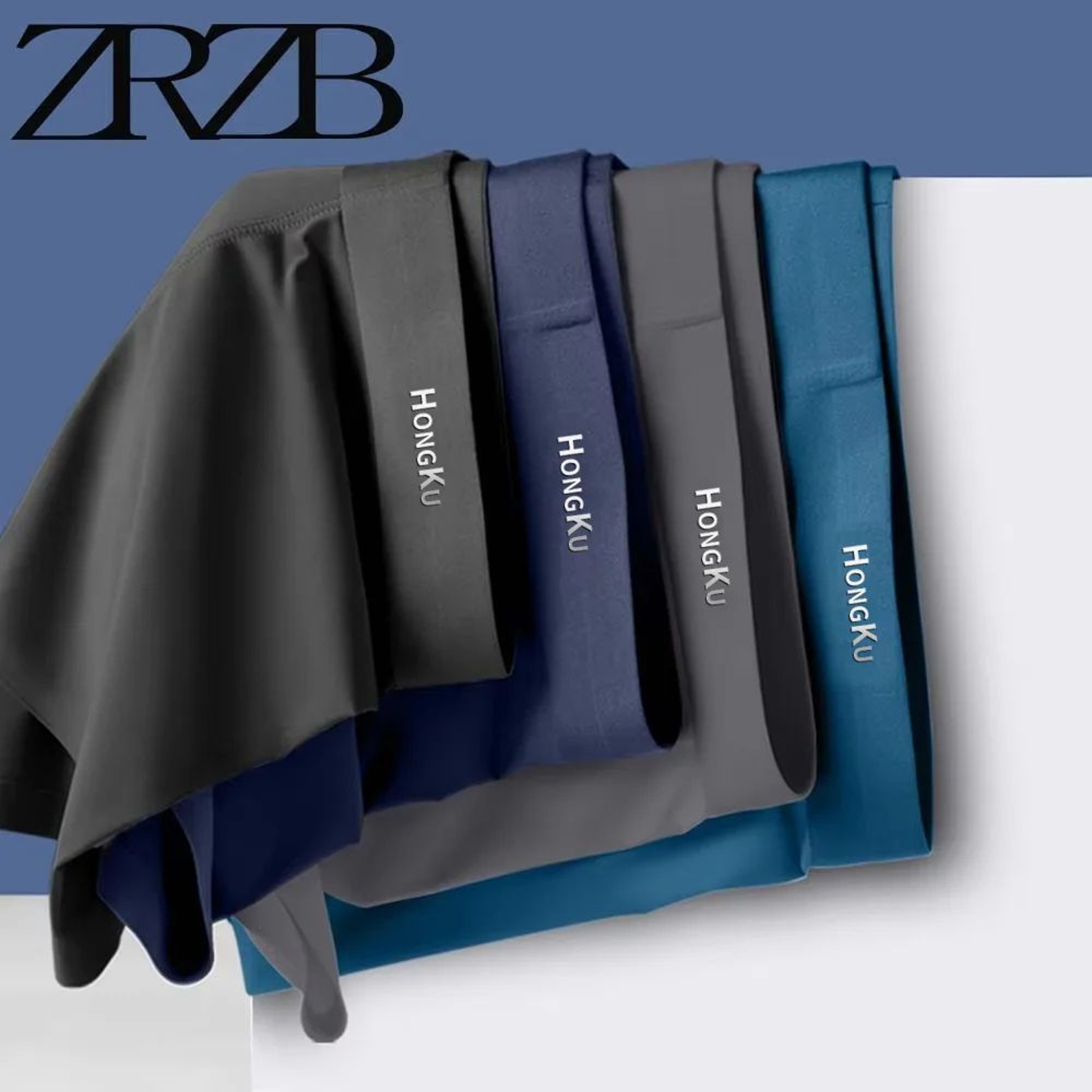Men Ice Silk Boxer Briefs UltraBreathable MoistureWicking Underwear 0