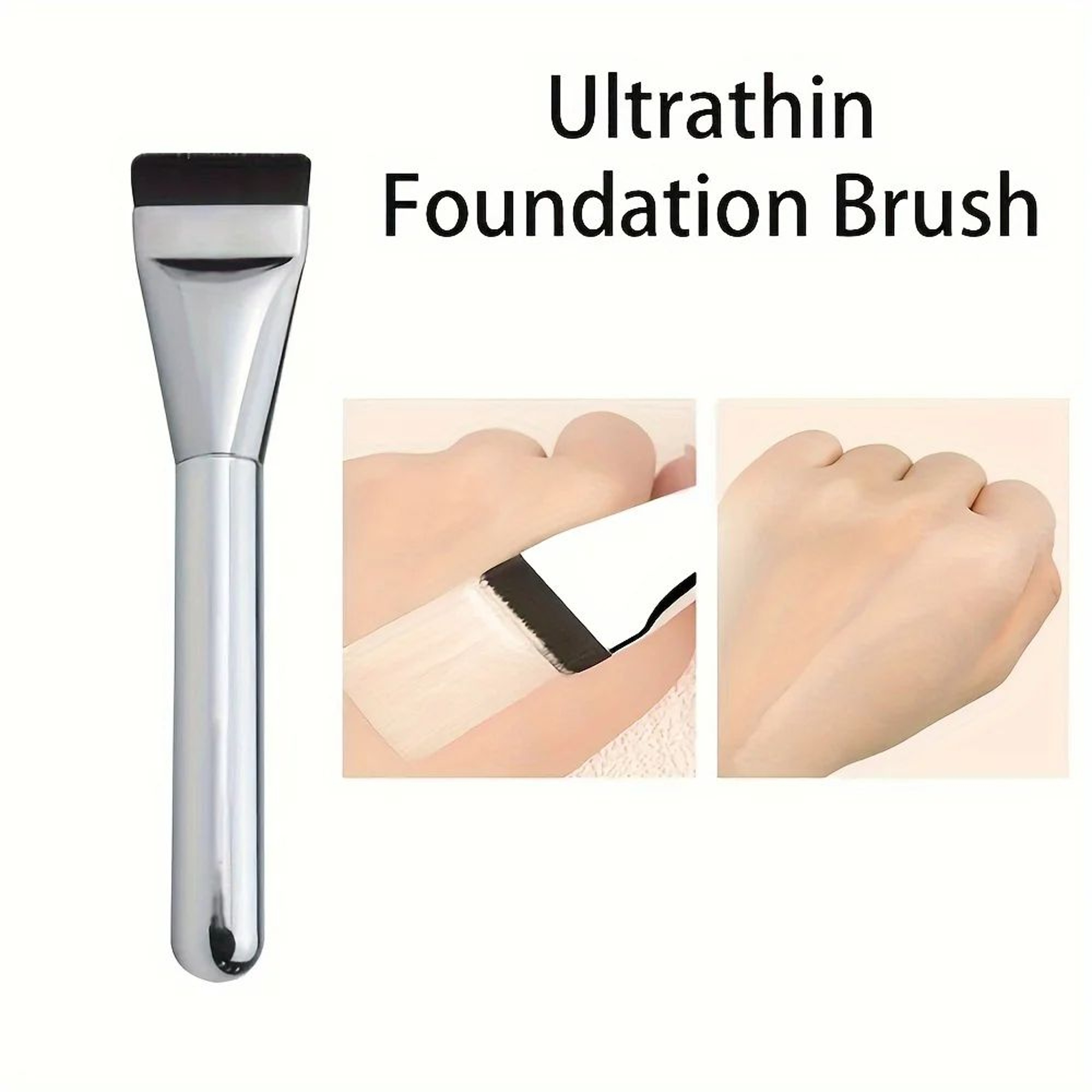 MultiUse UltraFine Hypoallergenic Nylon Bristle Oval Foundation Brush Ideal For Face Contouring  Fl 4