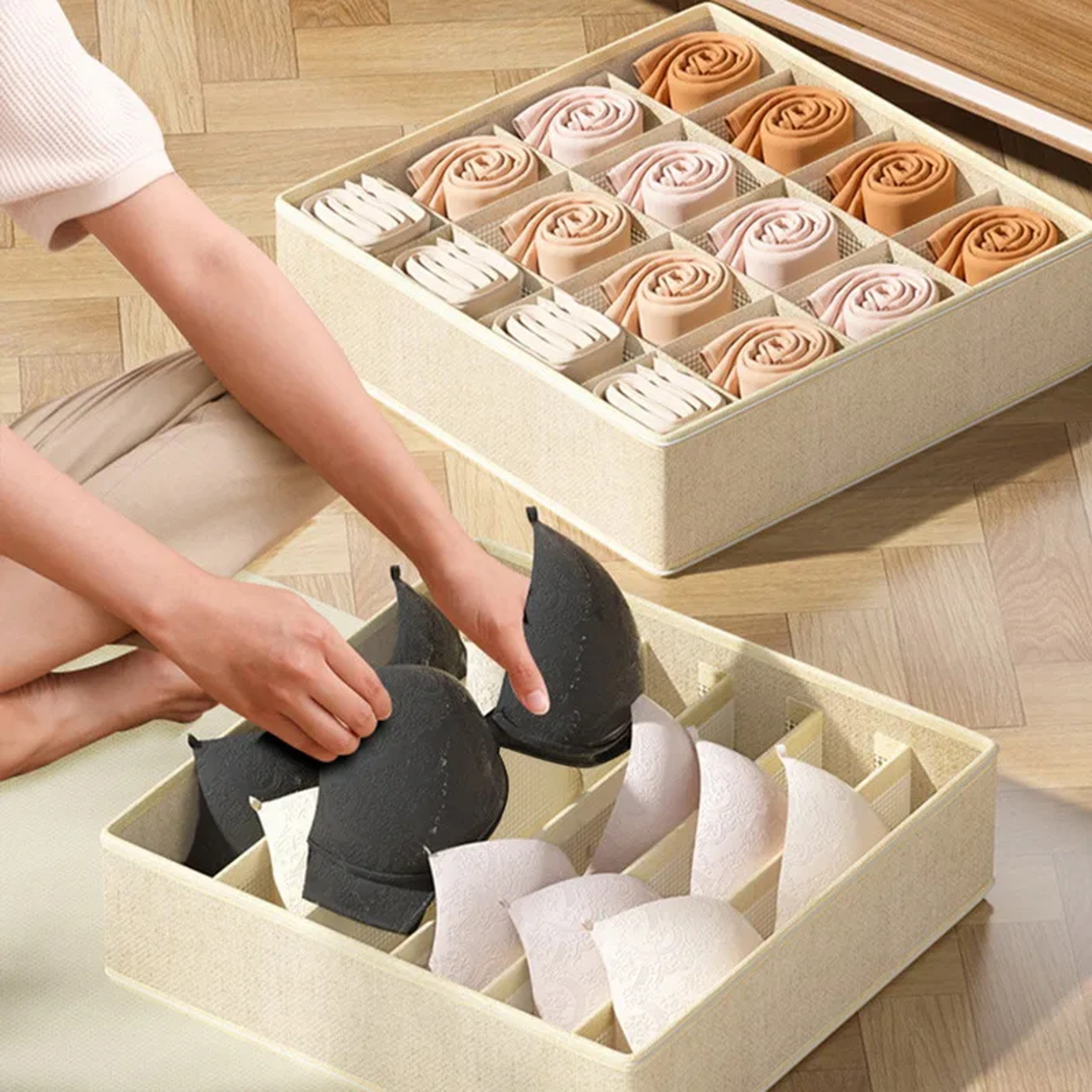 Sports Bra Underwear Organizer Storage Box Panties  Socks Wardrobe Drawer Separator 0