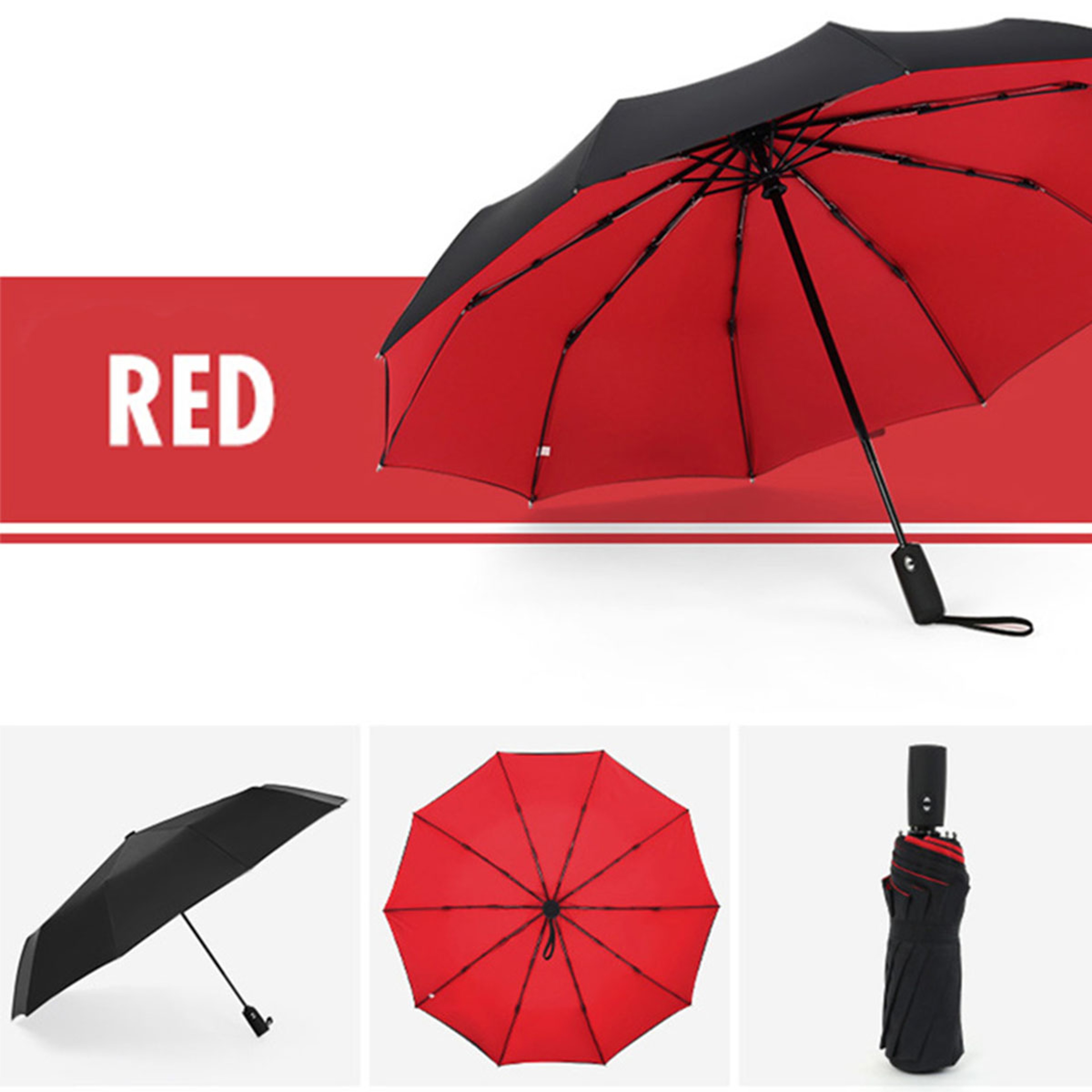 Windproof Double Layer Fully Automatic Umbrella, Durable & Resistant – view 12