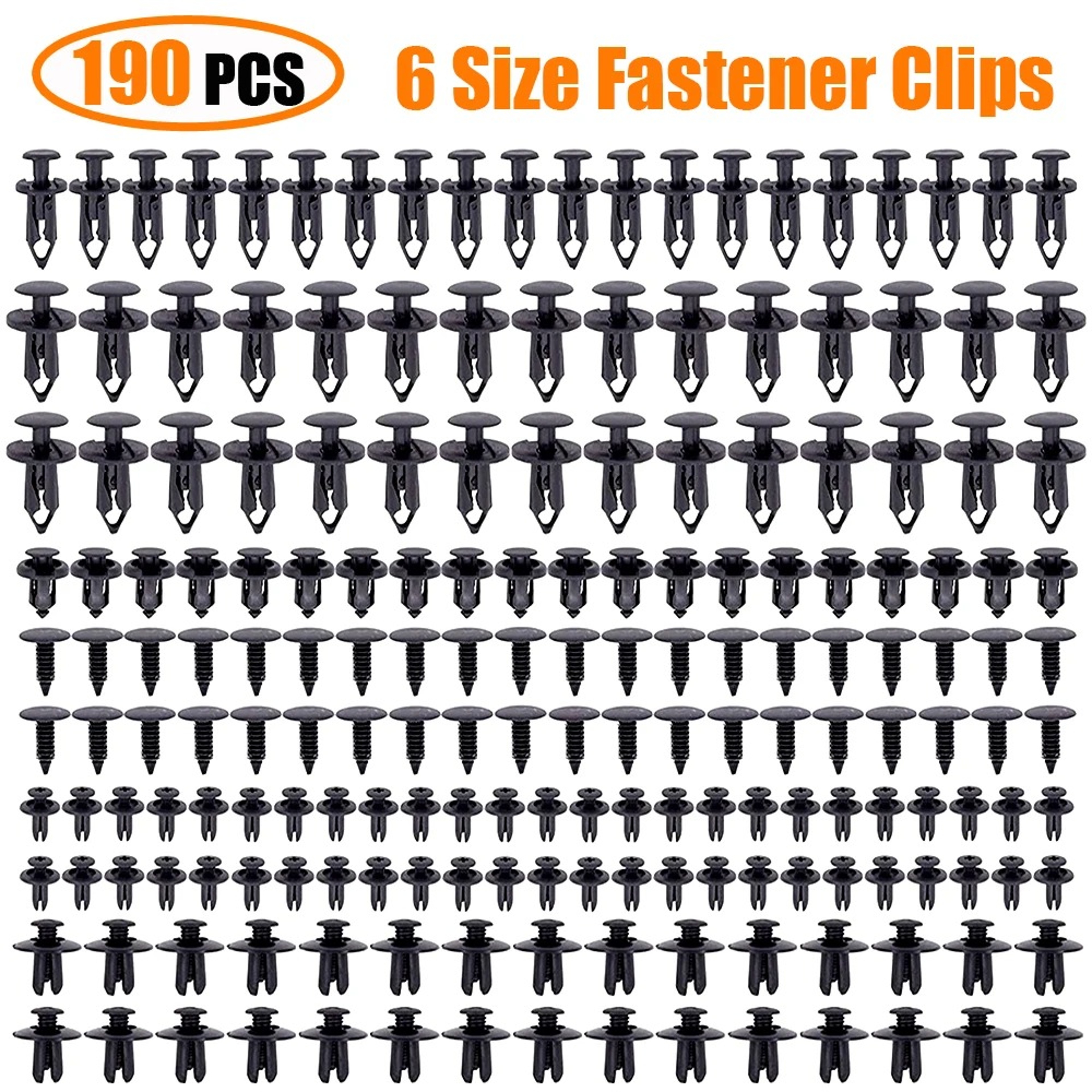 Universal 190pcs Auto Trim Panel Clips MixedSize Plastic Fasteners Kit For Car Body Bumper And Rive 5