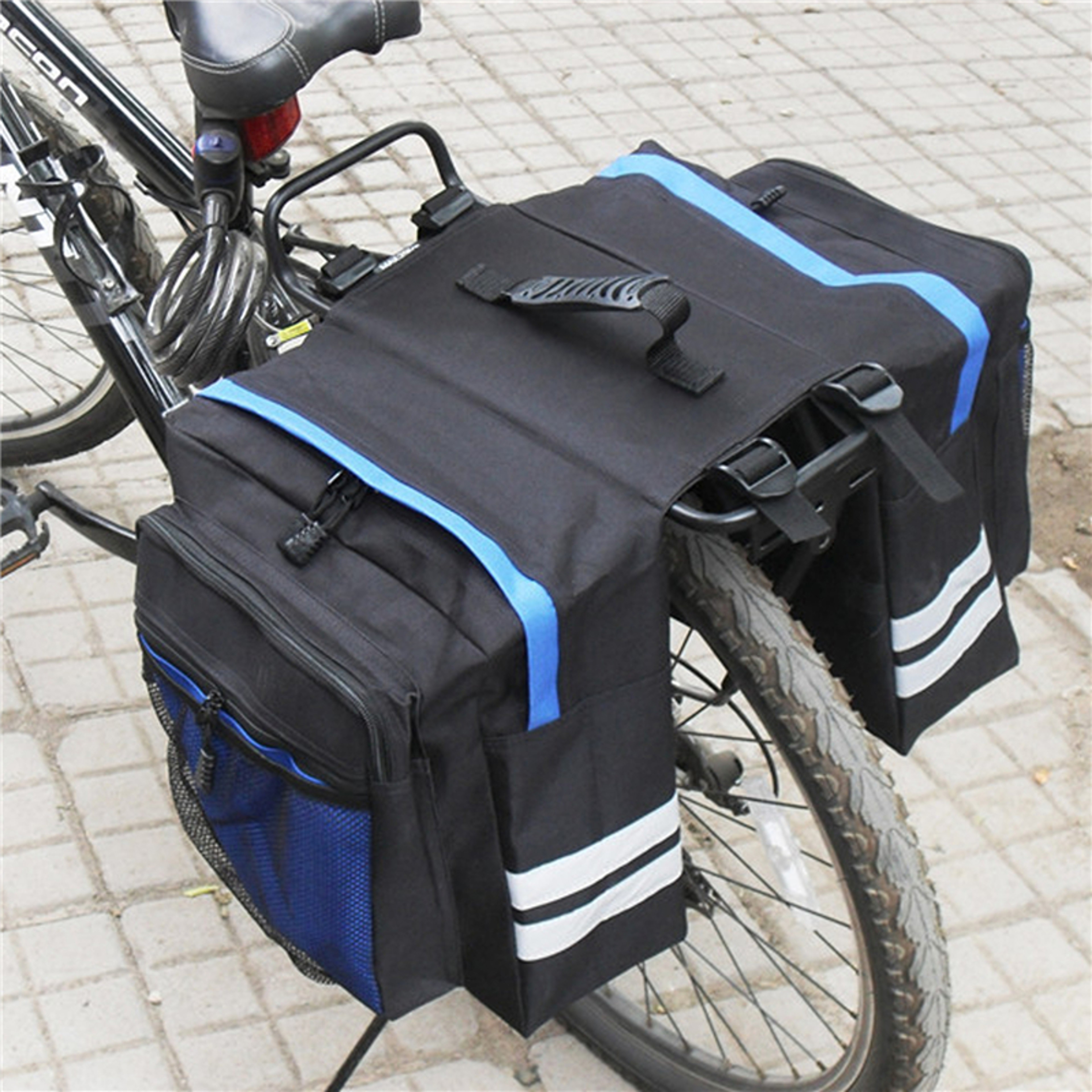 Bike Luggage Carrier Bag Waterproof Rear Seat Pannier For Durable Cycling  Commuting 0