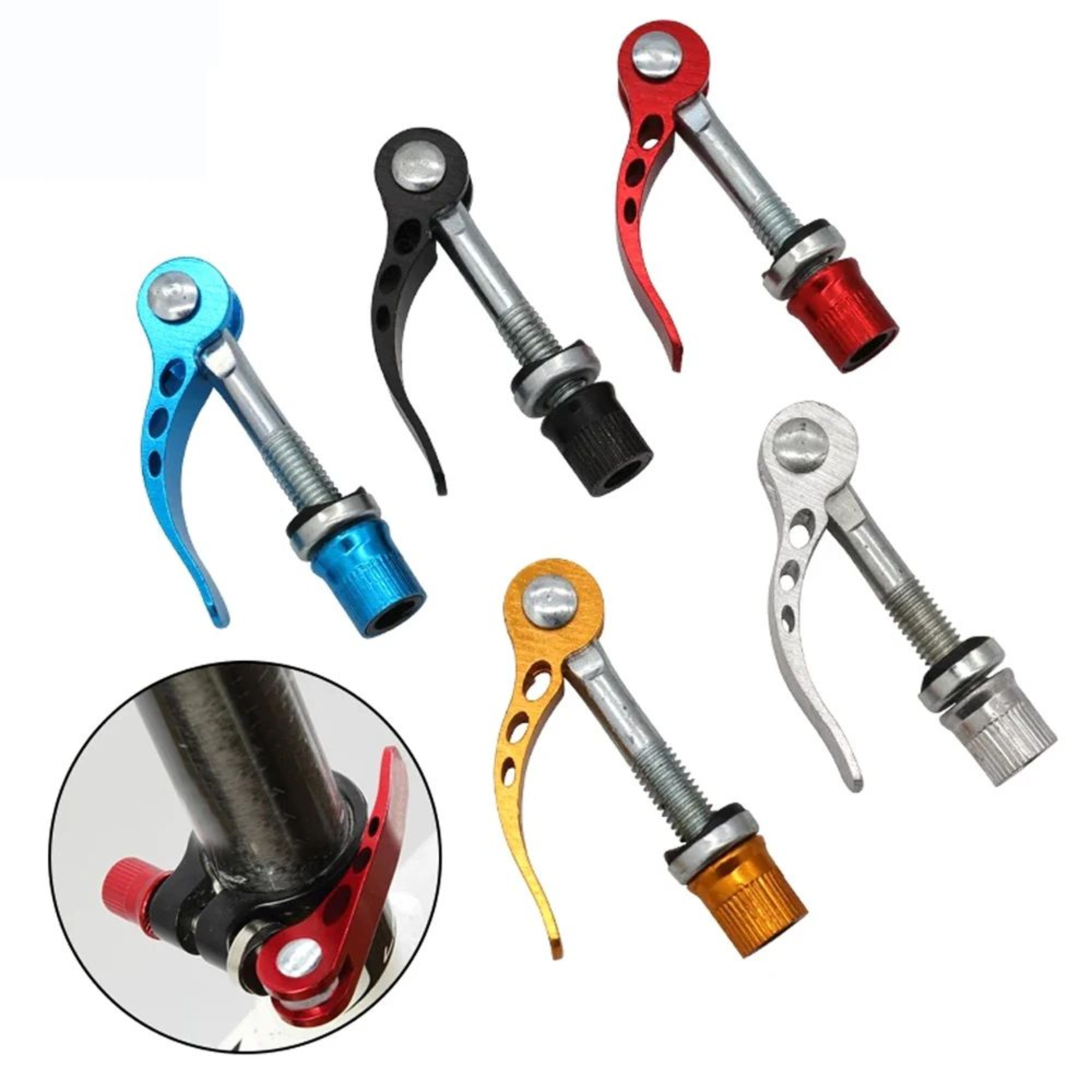 Aluminium Quick Release Bike Seat Tube Clamp Heavy Duty Mountain Bike Seatpost Clamp Bolt  Bicycle  0