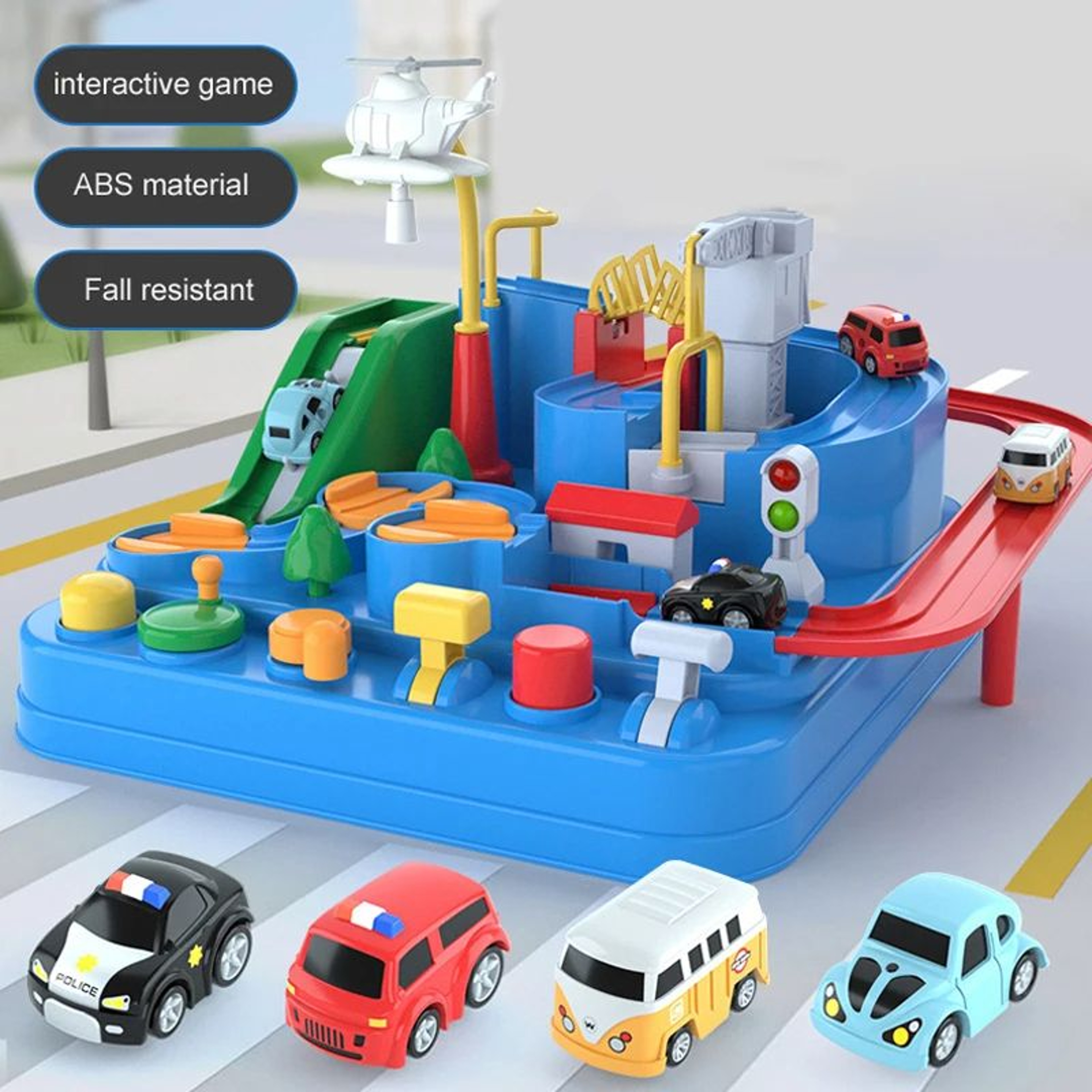 Children Racing Rail Car Model  BrainTraining Interactive Train Toy With Space Rocket And Animal Tr 3