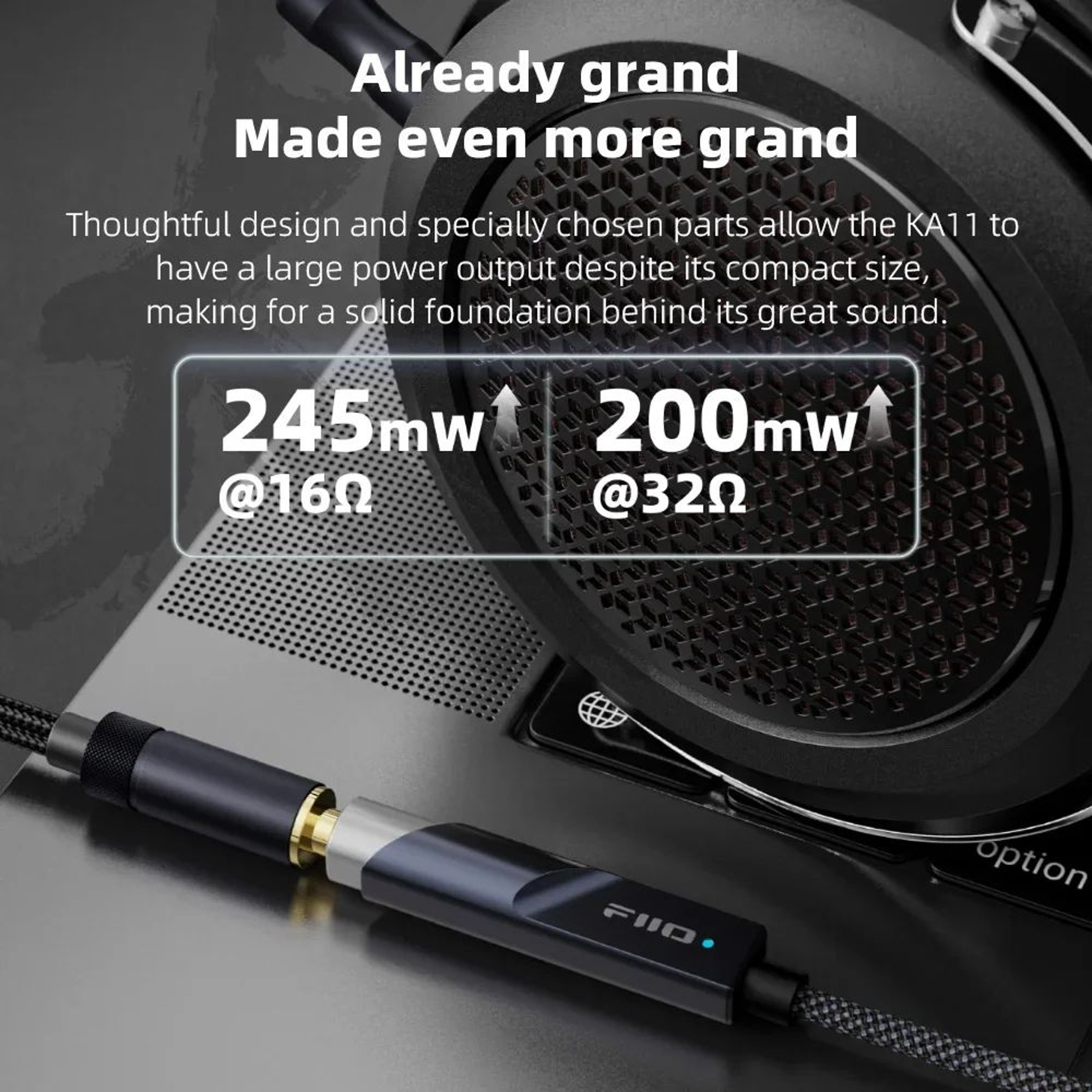 FiiO JadeAudio KA11 Titanium USB DAC AMP Hi Res Audio Dongle Type C To 35mm Adapter For Android IOS