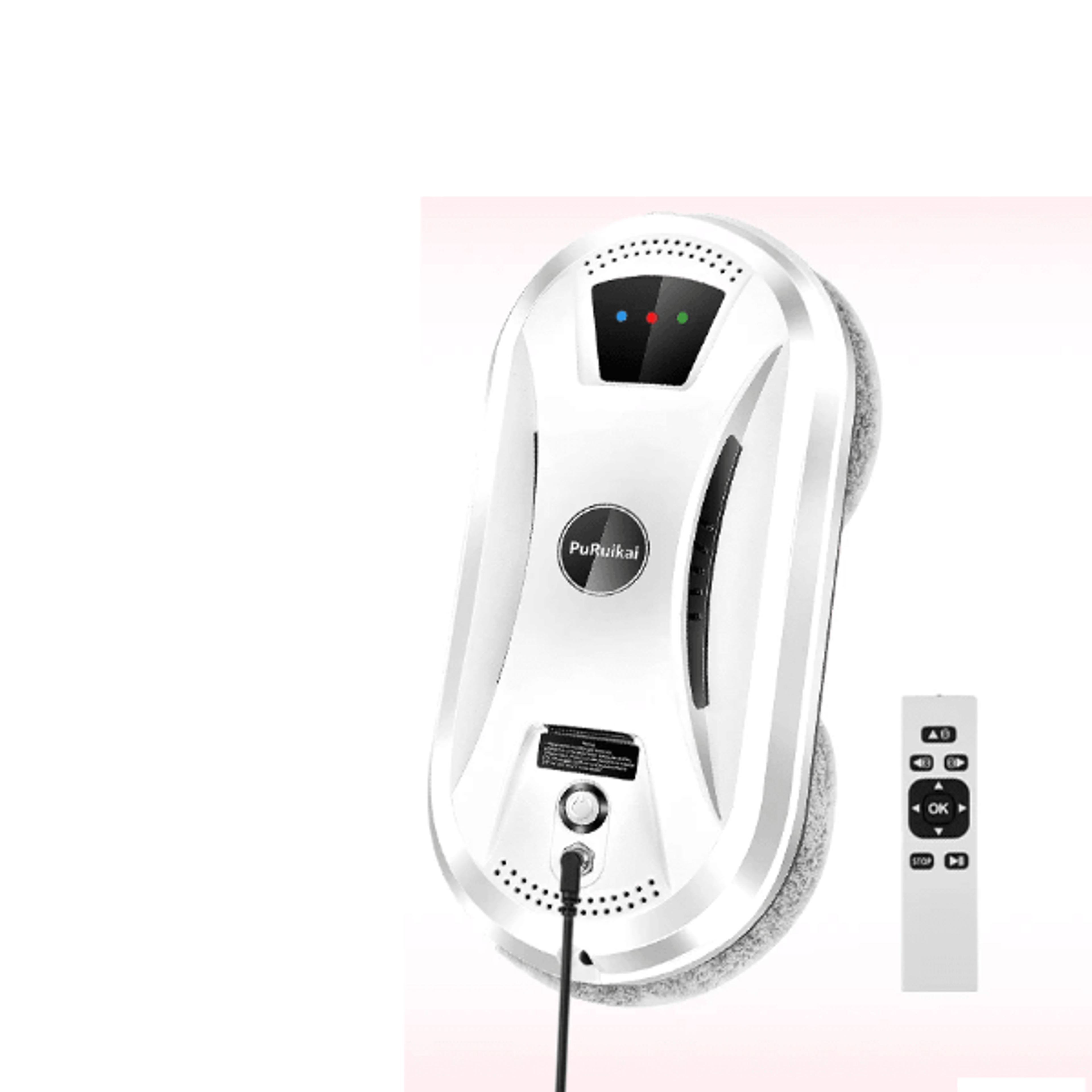 PuRuiKai Ultra Thin Robot Vacuum  Electric Window Cleaning Robot with Remote