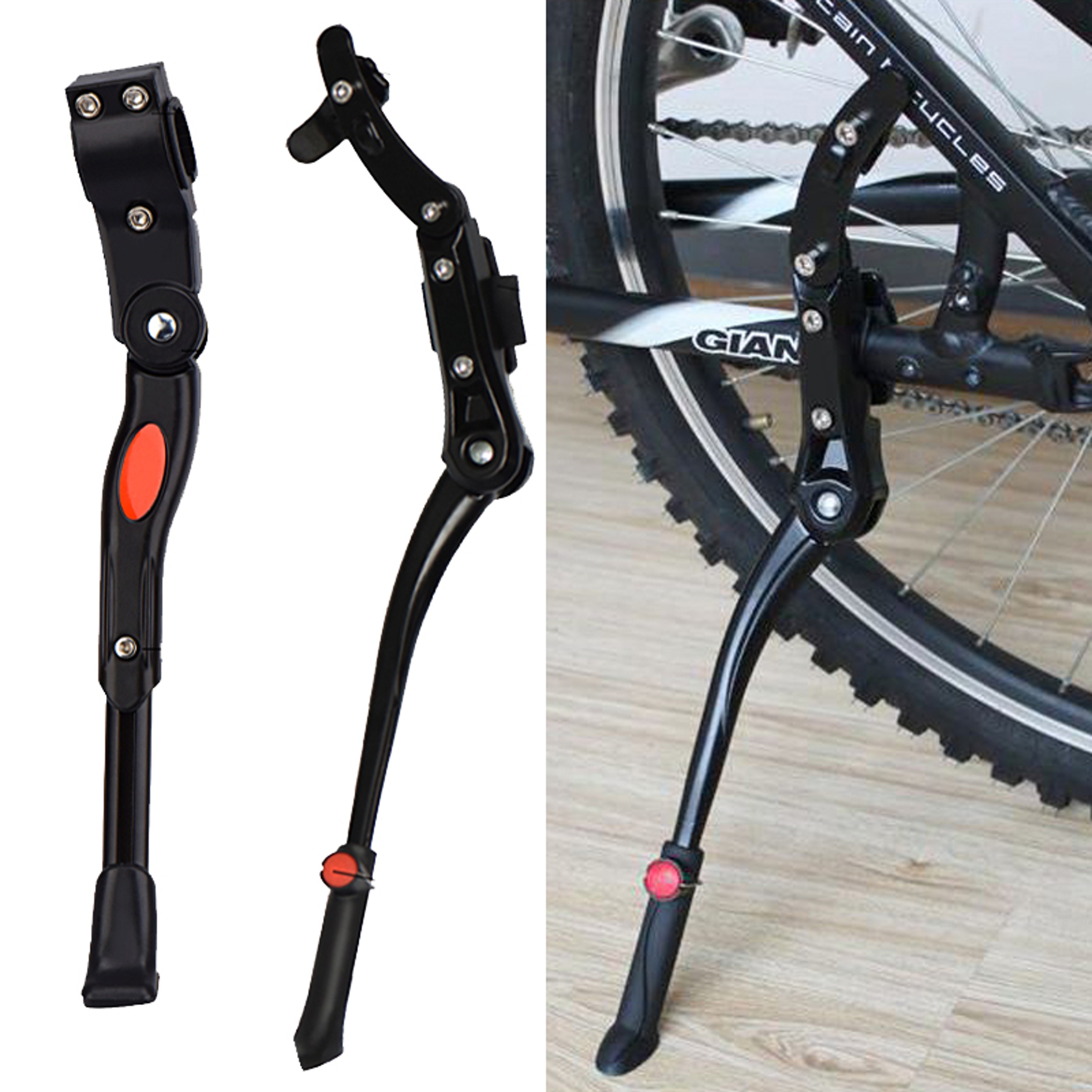 Adjustable Aluminum Kickstand for MTB & Road Bicycle, Rear Side Parking Rack Support for Mountain Bike – view 6