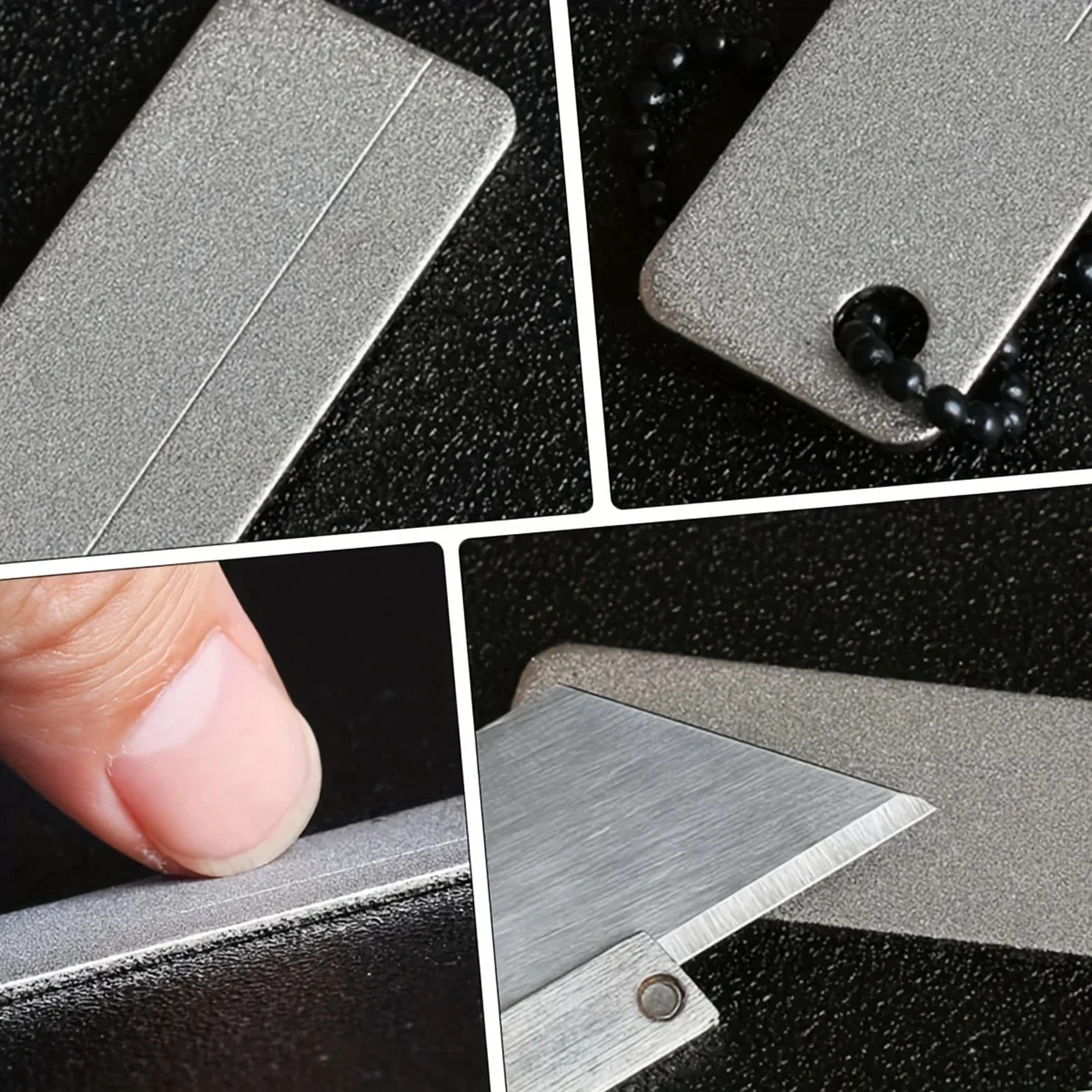 Knife Sharpener Diamond Mini Keychain Tool, Compact Outdoor Camping Sharpener with Emery Nail File for EDC, Survival – view 5