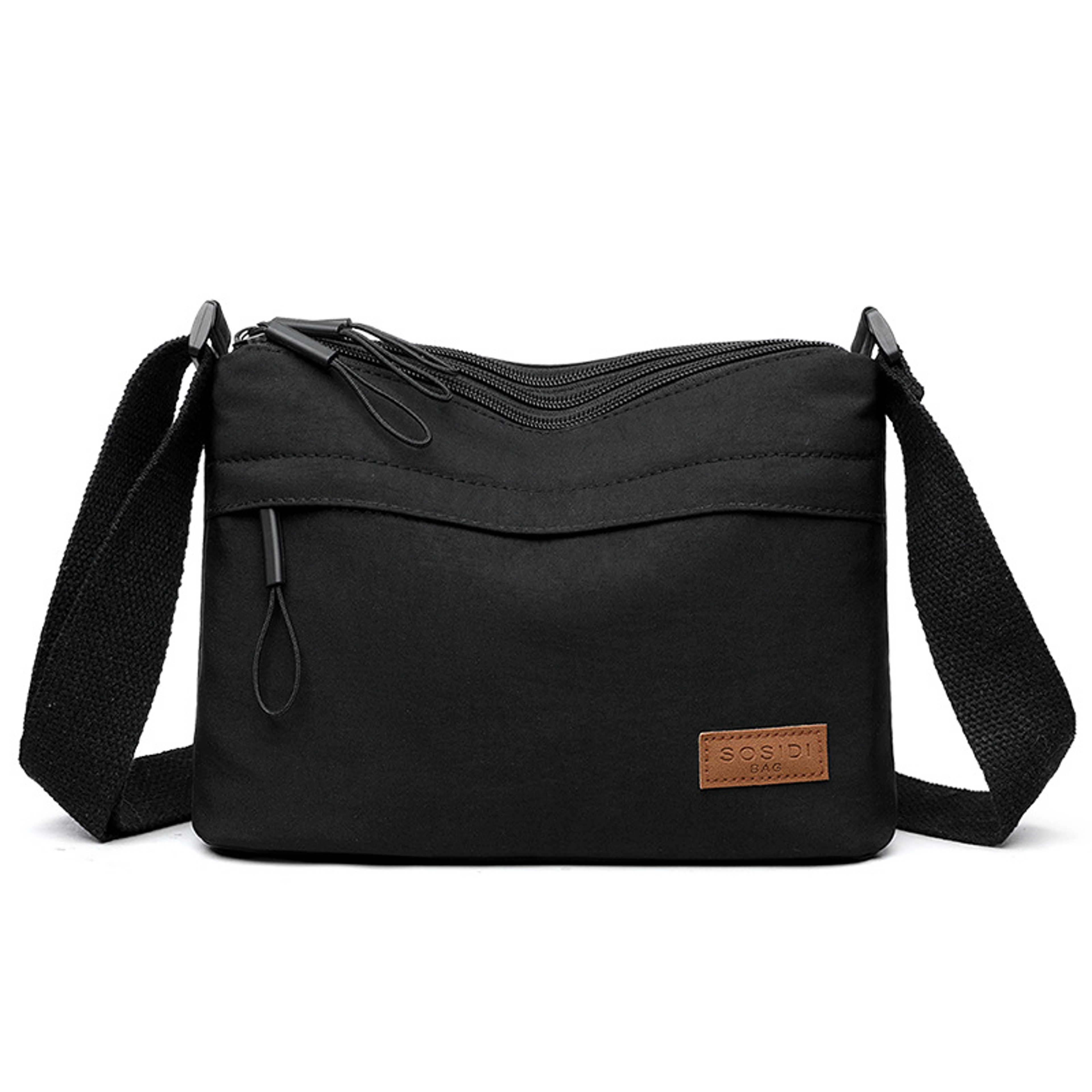 Women High Capacity Shoulder Crossbody Bag with 3 Main Pockets, Canvas Multi-Pocket Purse Handbag for Mothers, Travel – view 7