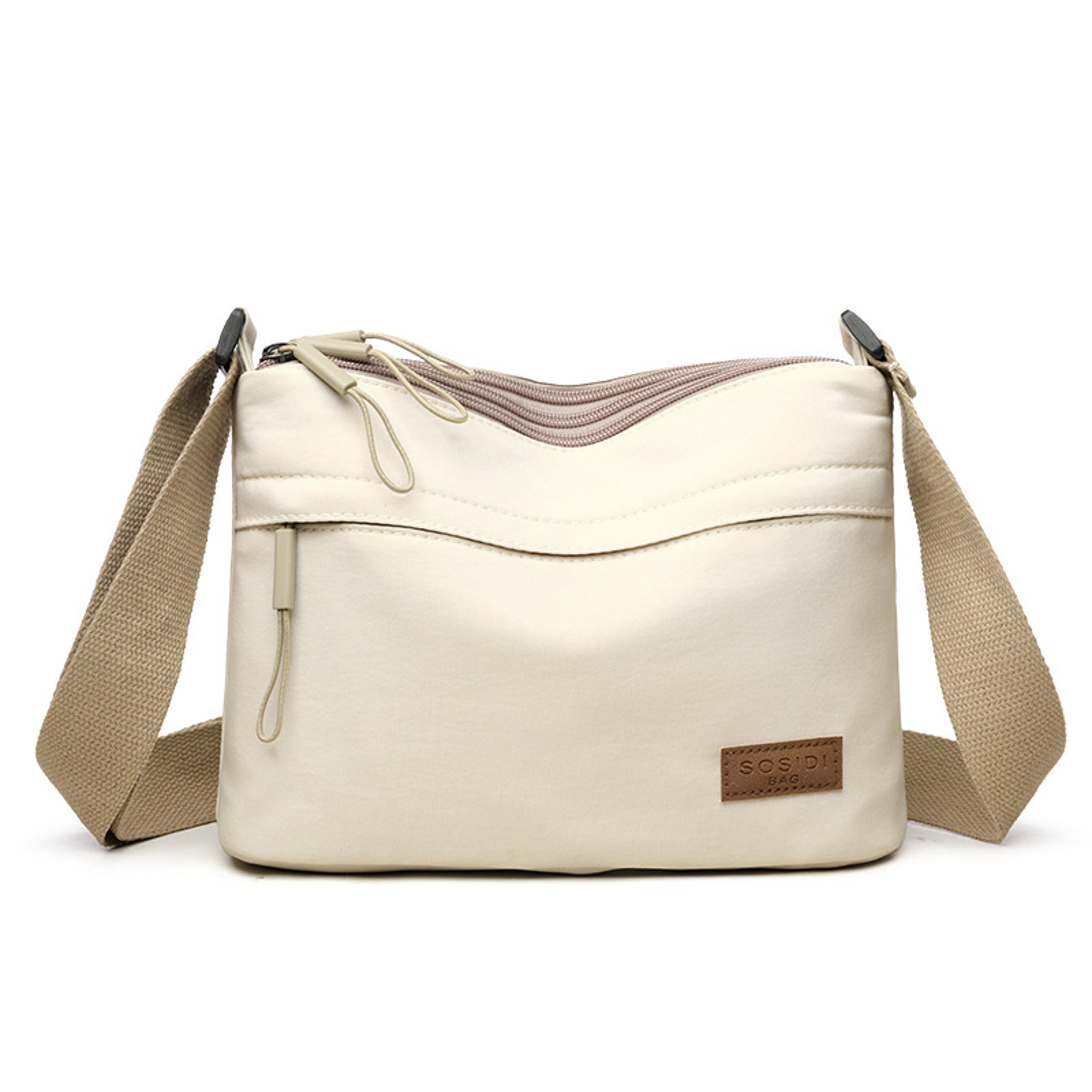 Women High Capacity Shoulder Crossbody Bag with 3 Main Pockets, Canvas Multi-Pocket Purse Handbag for Mothers, Travel – view 8