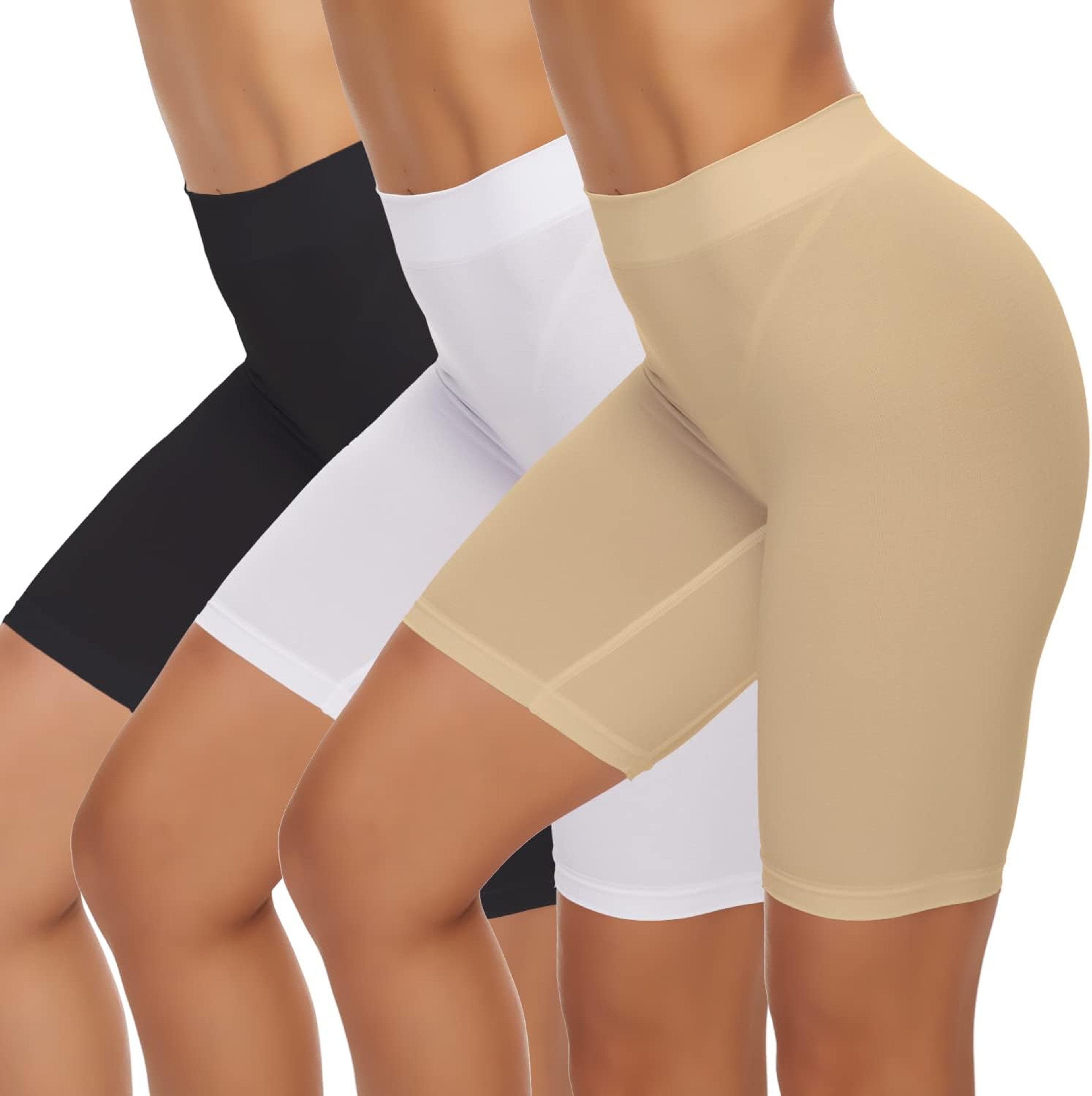 Women Seamless Shaping Slip Shorts Tummy Control Boyshorts Panties AntiChafing Under Dress Shapewea 0