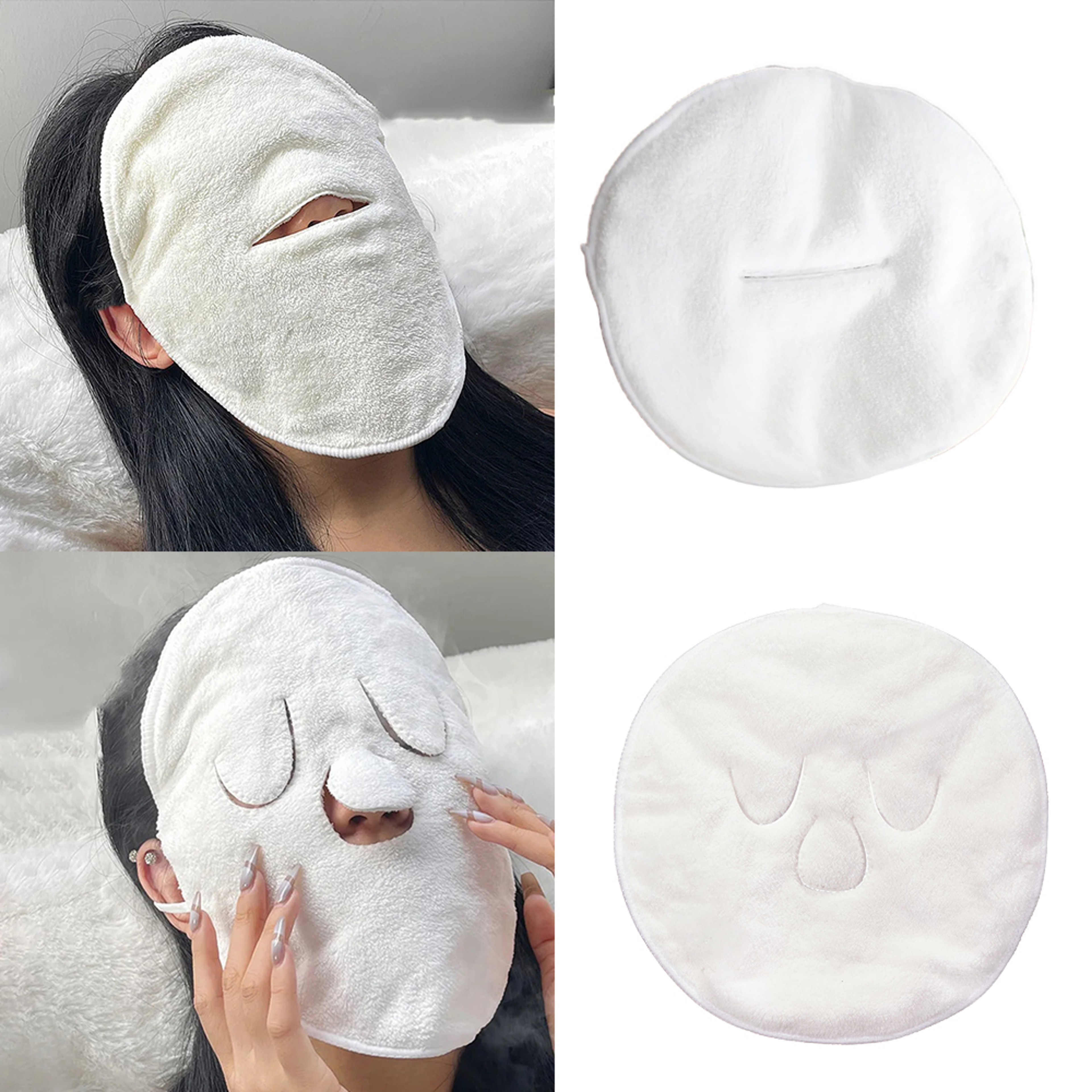 Skin Care Cotton Hot Compress Towel, Wet & Steamed Face Towel, Opens Skin Pores, Cold Hot Compress Facial Towel – view 3