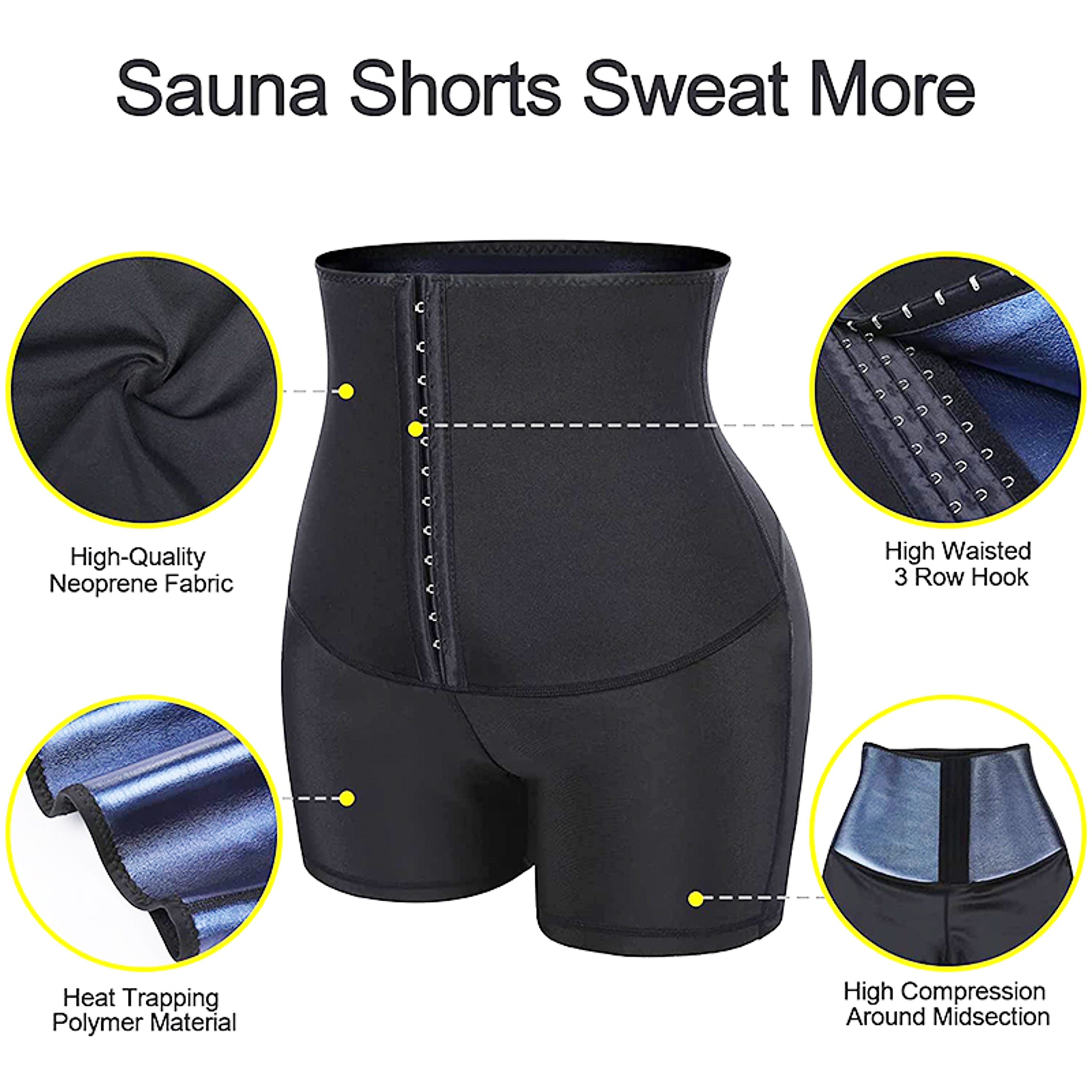 Women Hot Sweat Sauna Shaper Shorts, Tummy Control Slimming Panties Waist Trainer Thermo Leggings for Weight Loss – view 5
