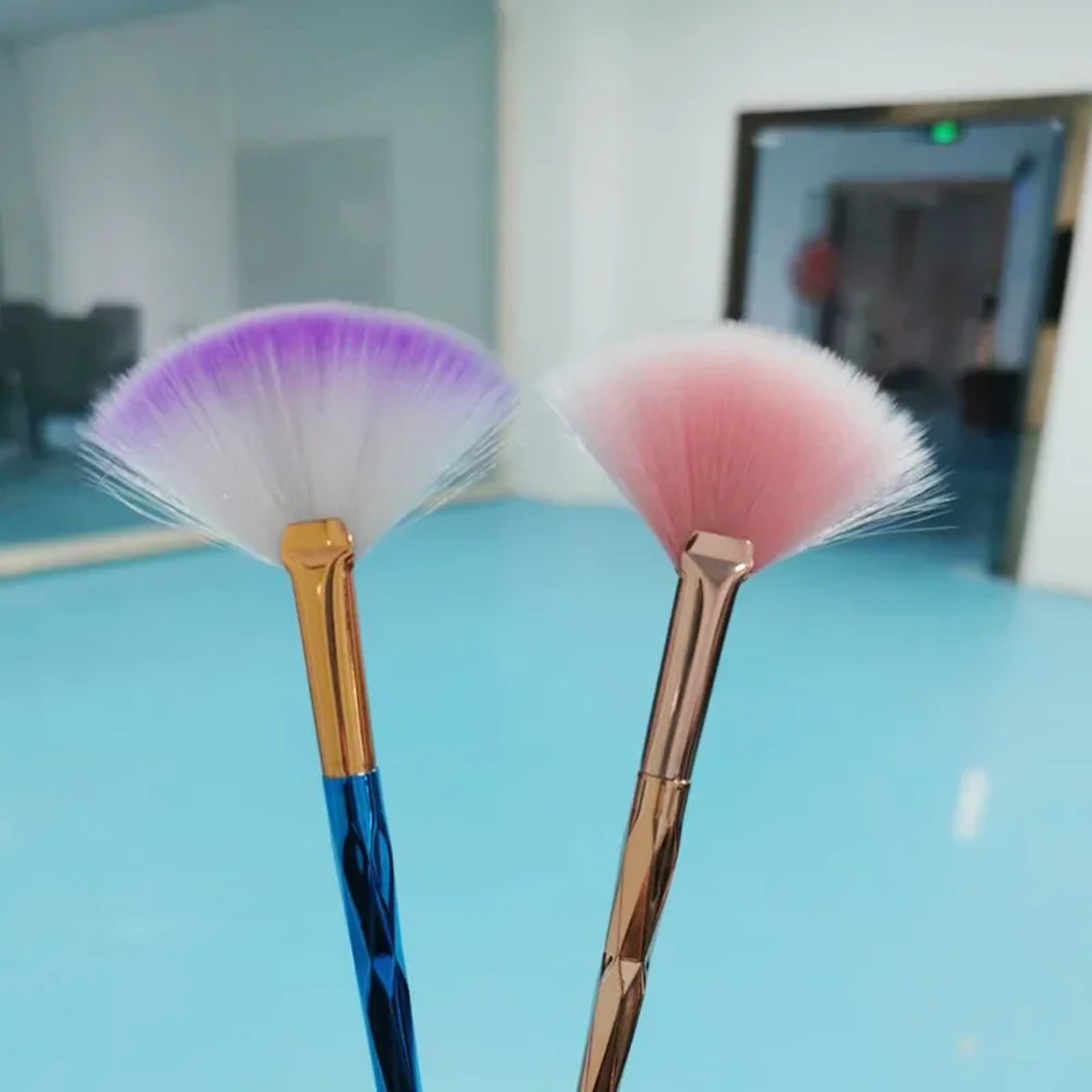 Soft Fiber Fan Makeup Brushes, Facial Brush Set for Glycolic Peel, Face Mask, Spa, Salon Use, Cosmetic Applicator – view 5