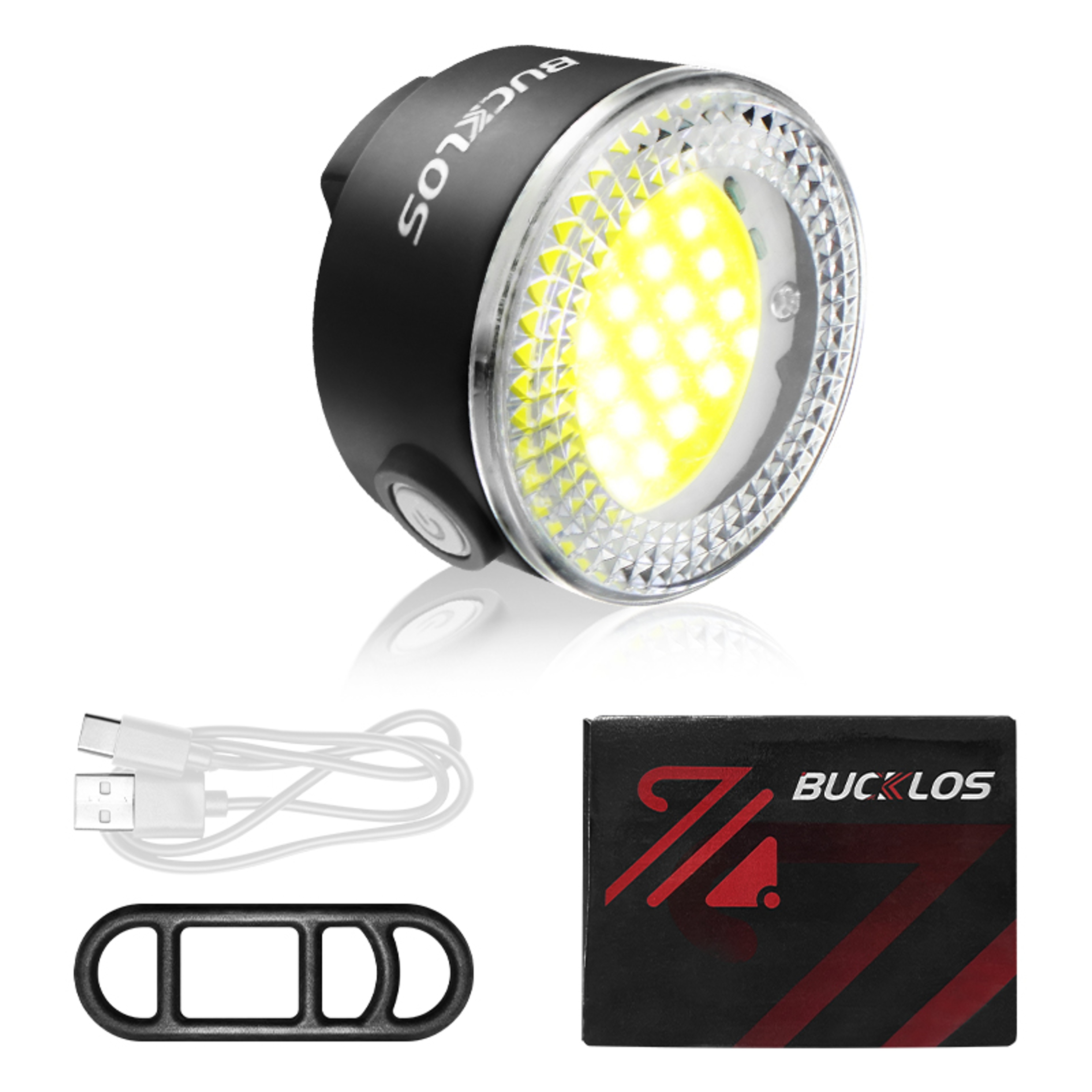 USB Rechargeable Bicycle Safety Warning Light Set, LED Front Rear Bike Taillights Headlight for MTB Cycling Lamp – view 9