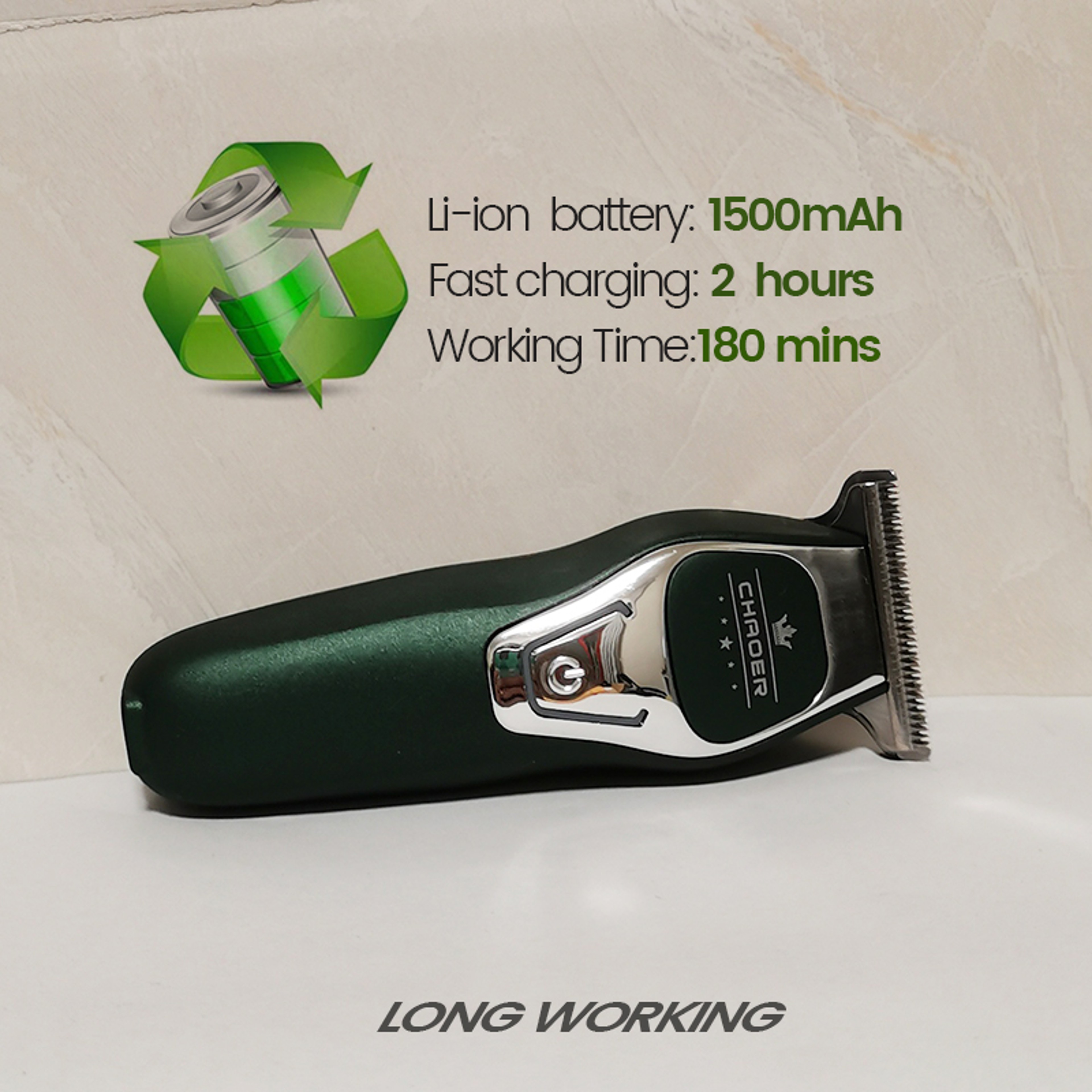 Professional T Blade Hair Trimmer For Men Rechargeable Electric Clipper Beard Shaver Barber Haircut 3
