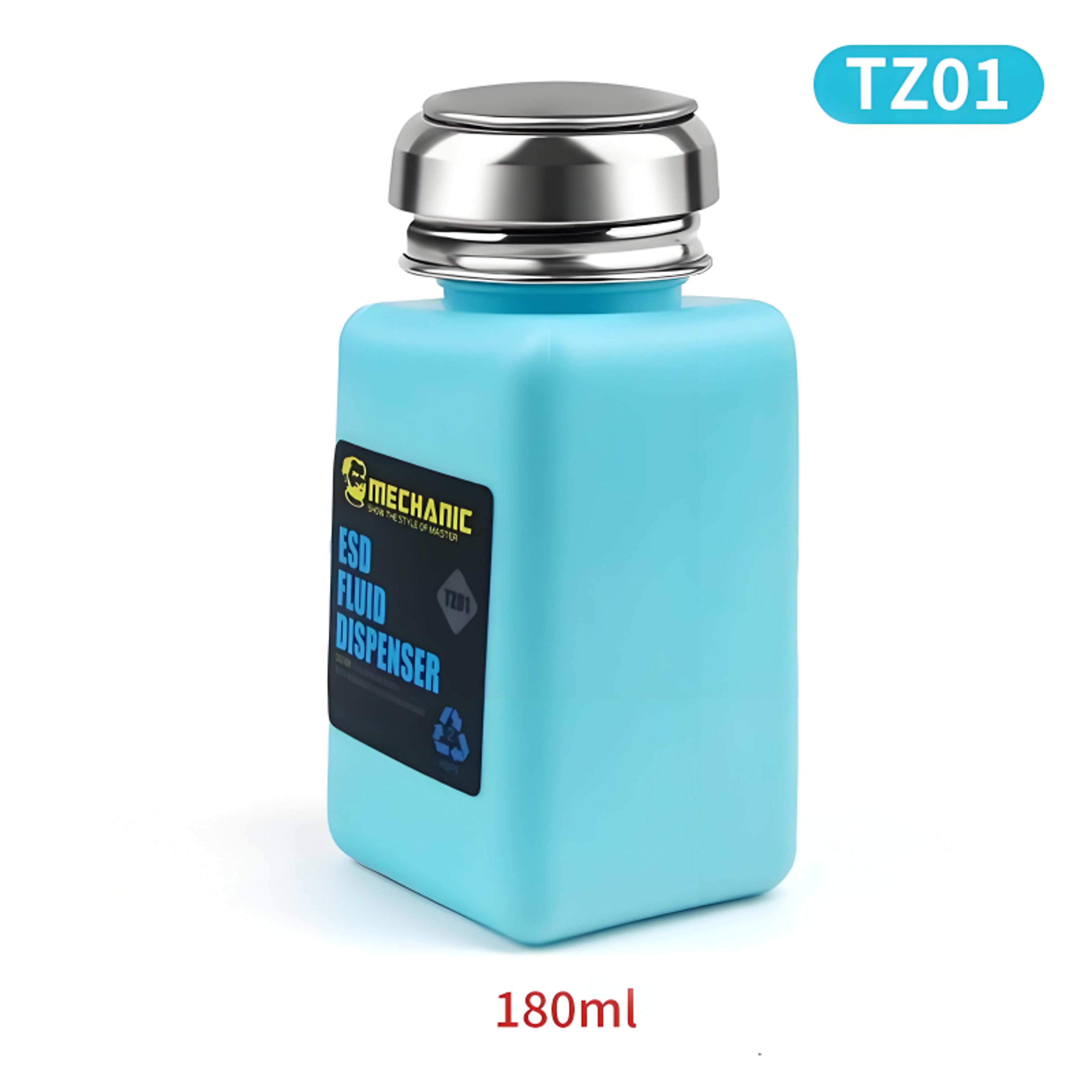 Industrial Stainless Steel MECHANIC Anti-Static Alcohol Dispenser Bottle for Motherboard Cleaning, PCB Repair – view 9