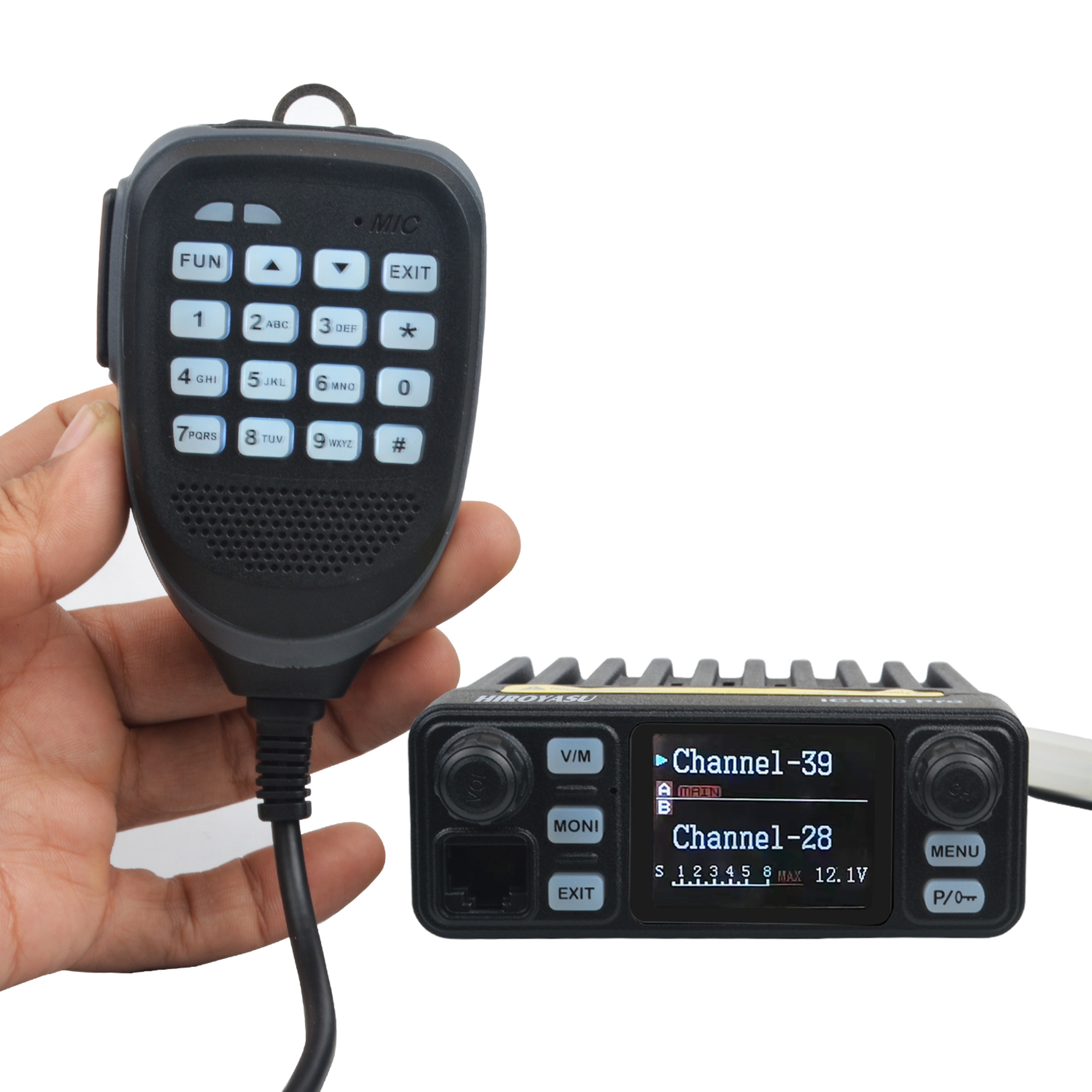 Dual Band 25W Walkie Talkie Mobile Radio, UHF VHF Car Transceiver with AI Noise Reduction, FM Scrambler, VOX Function – view 3