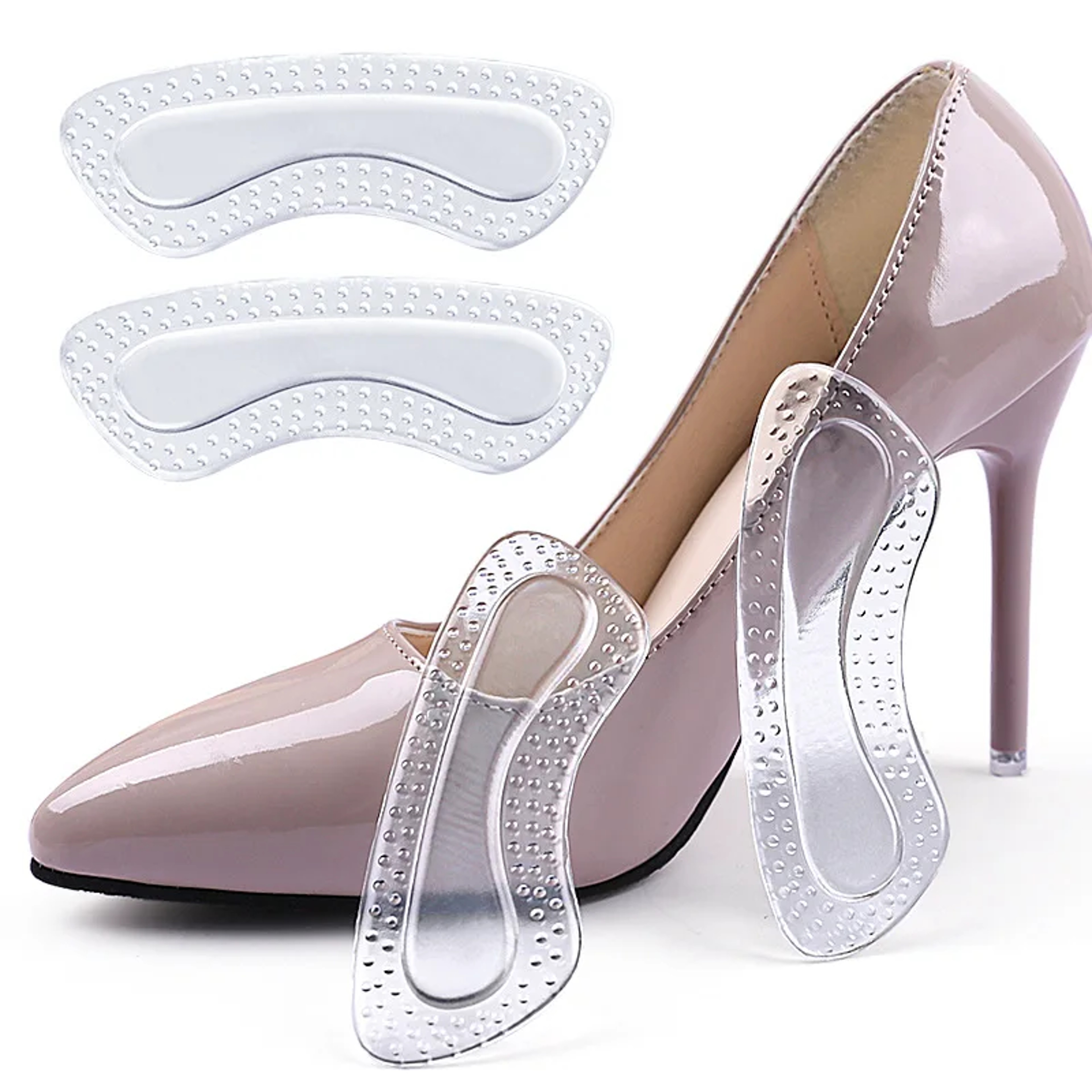 GEL Heel Protectors for Women, Silicone Non-Slip Shoe Pads, Adjustable Cushions for High Heels, Foot Care Insole – view 7