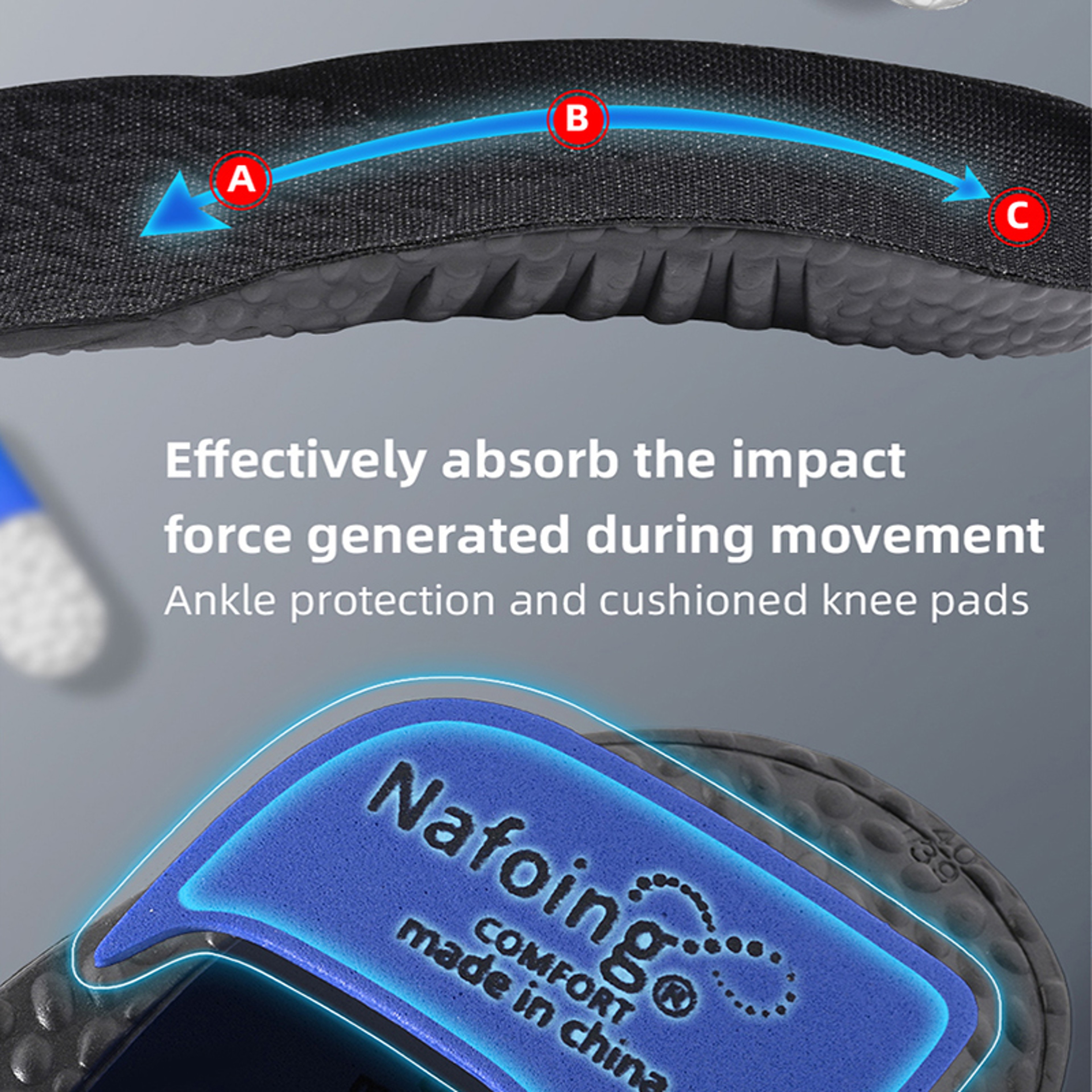 Orthotic EVA Insoles for Running Shoes, Arch Support Cushion Sole, Shock Absorption, Deodorant & Breathable Comfort Foot – view 3