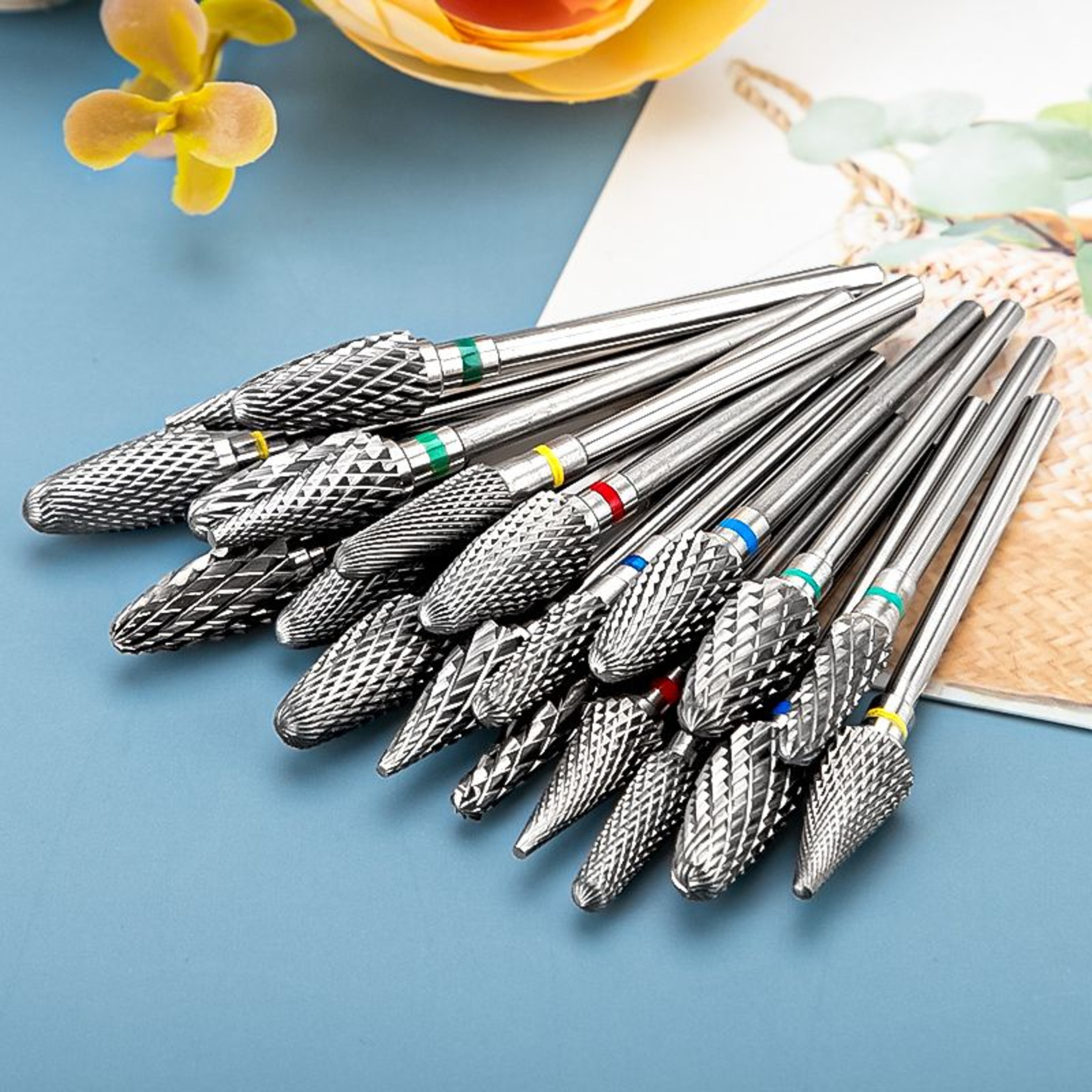 Electric Manicure Drill Bit Set By Dmoley Ceramic Nail Burr Cutter For Acrylic Nails Pedicure Tools 0