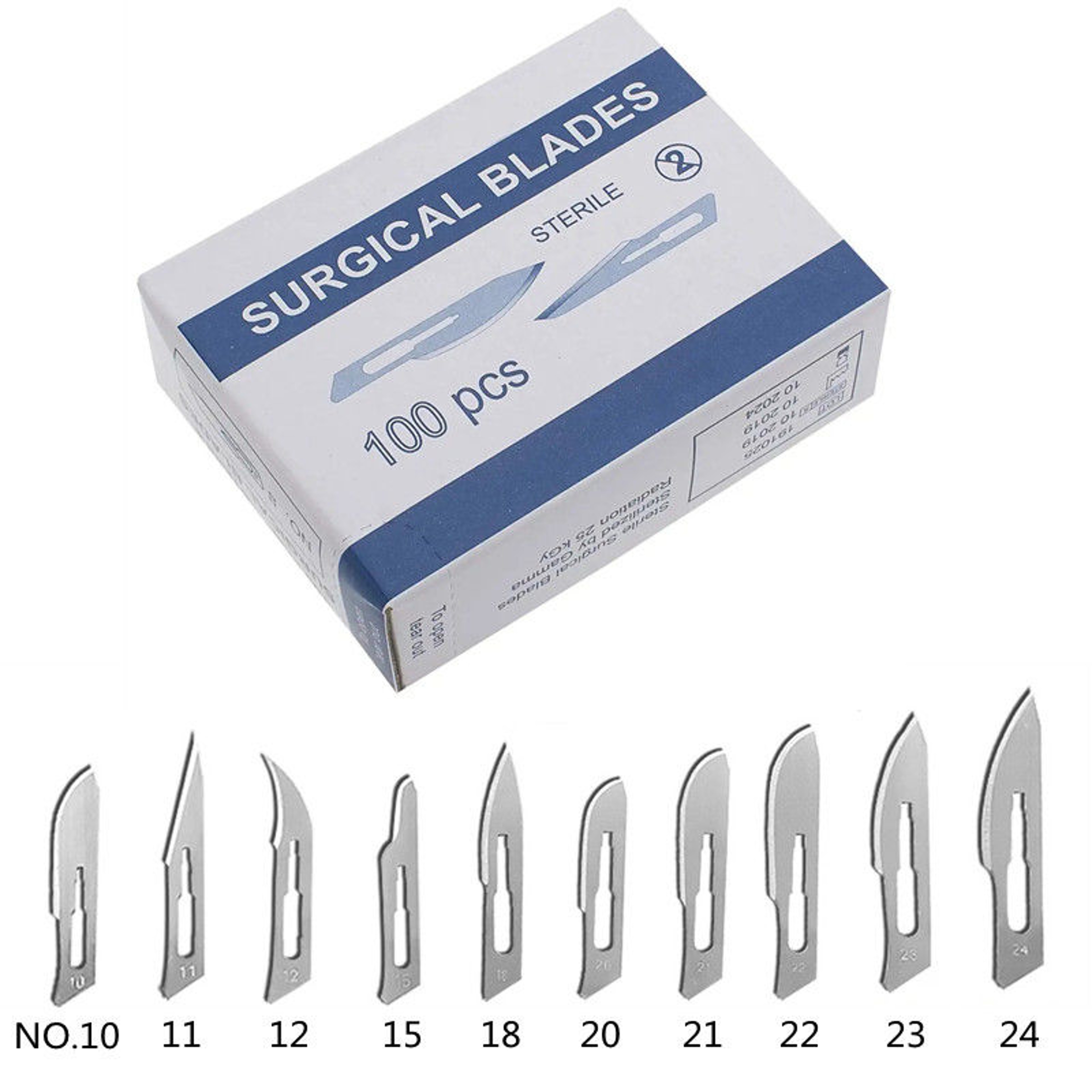 Carbon Steel Surgical Blades for Phone Repair, Carving, Eyebrow Grooming, Animal Care & Scalpel Knife Precision Cutter – view 1