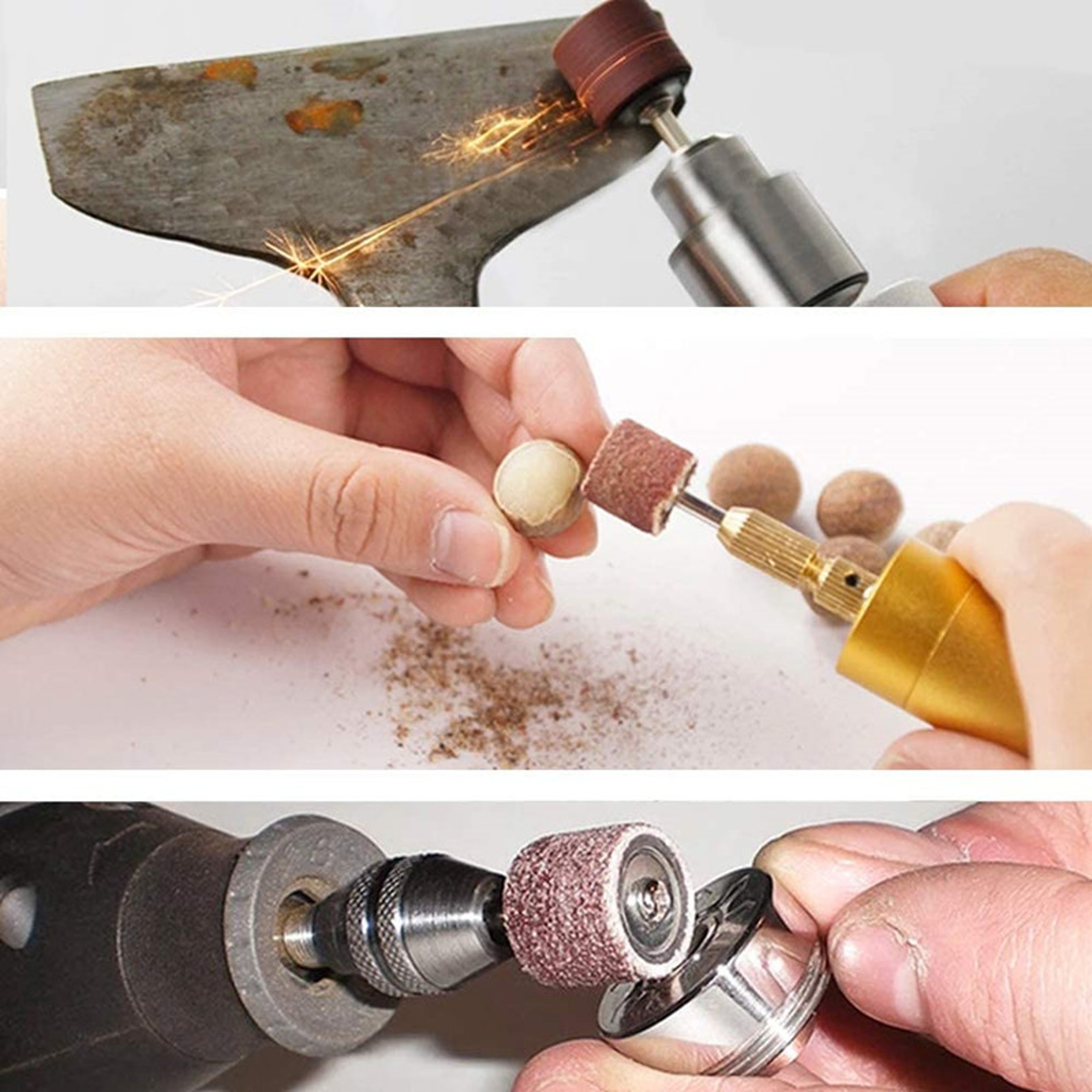 Grit Sanding Drums Kit with Sanding Bands and Mandrels, Fit for Dremel Nail Drill Rotary Tool Polishing & Grinding – view 6