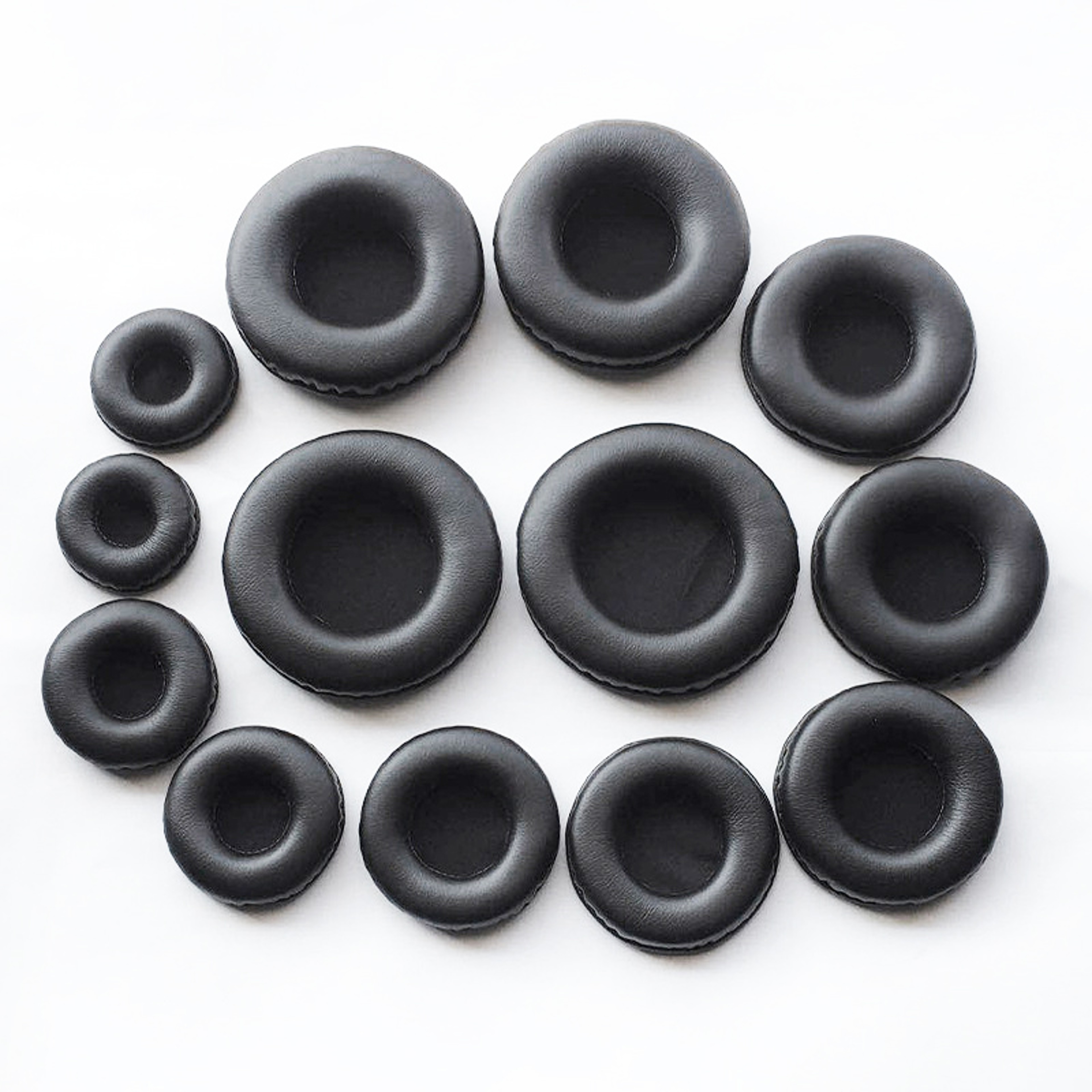 Universal 40mm–110mm Ear Pads For Headphones Covers, Soft Sponge Leather Foam Cushion Replacement Set – view 1