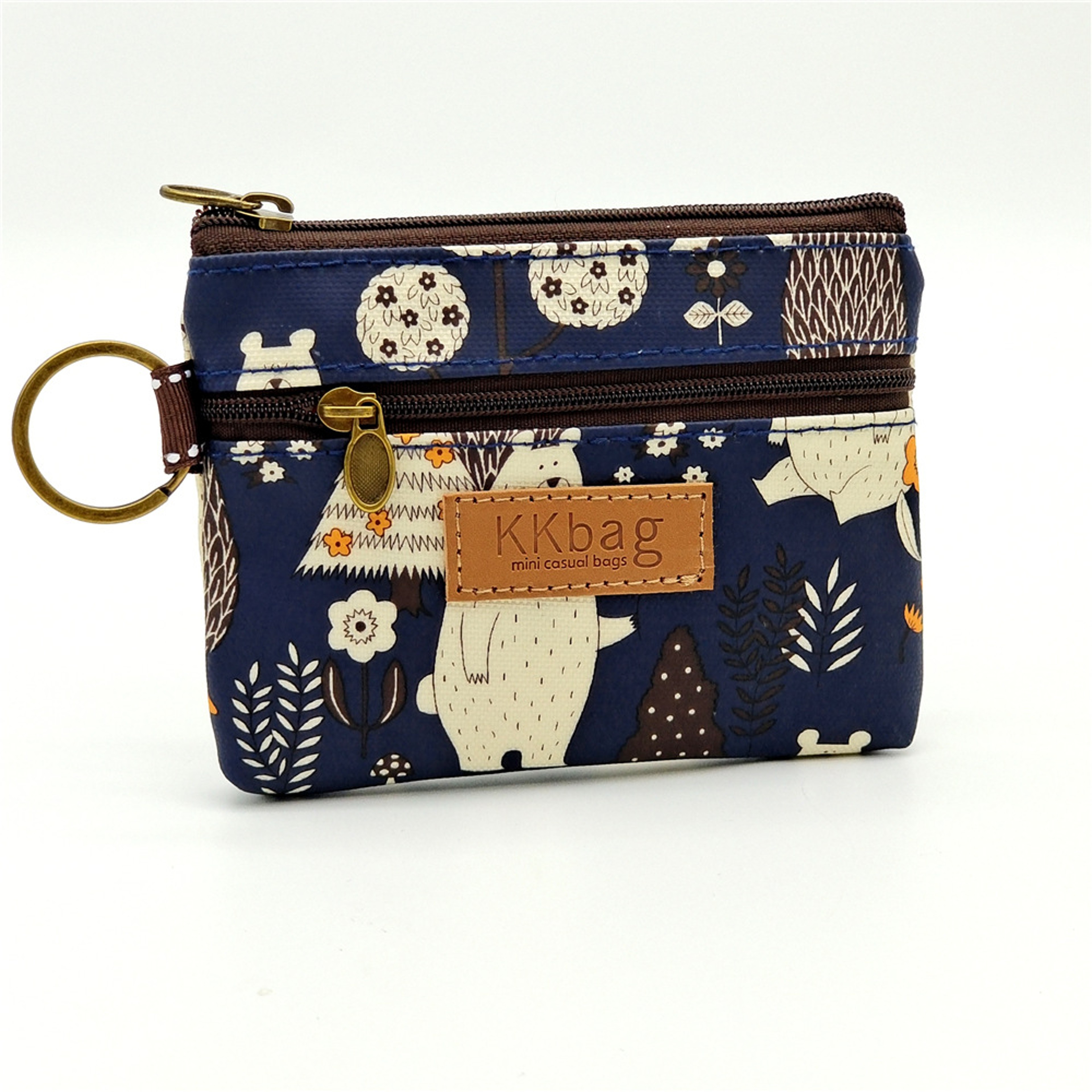 Cartoon Small Coin Purse Cute Animals Wallet Zipper Pouch, Lightweight Terylene Key Card Money Holder for Students Women – view 12