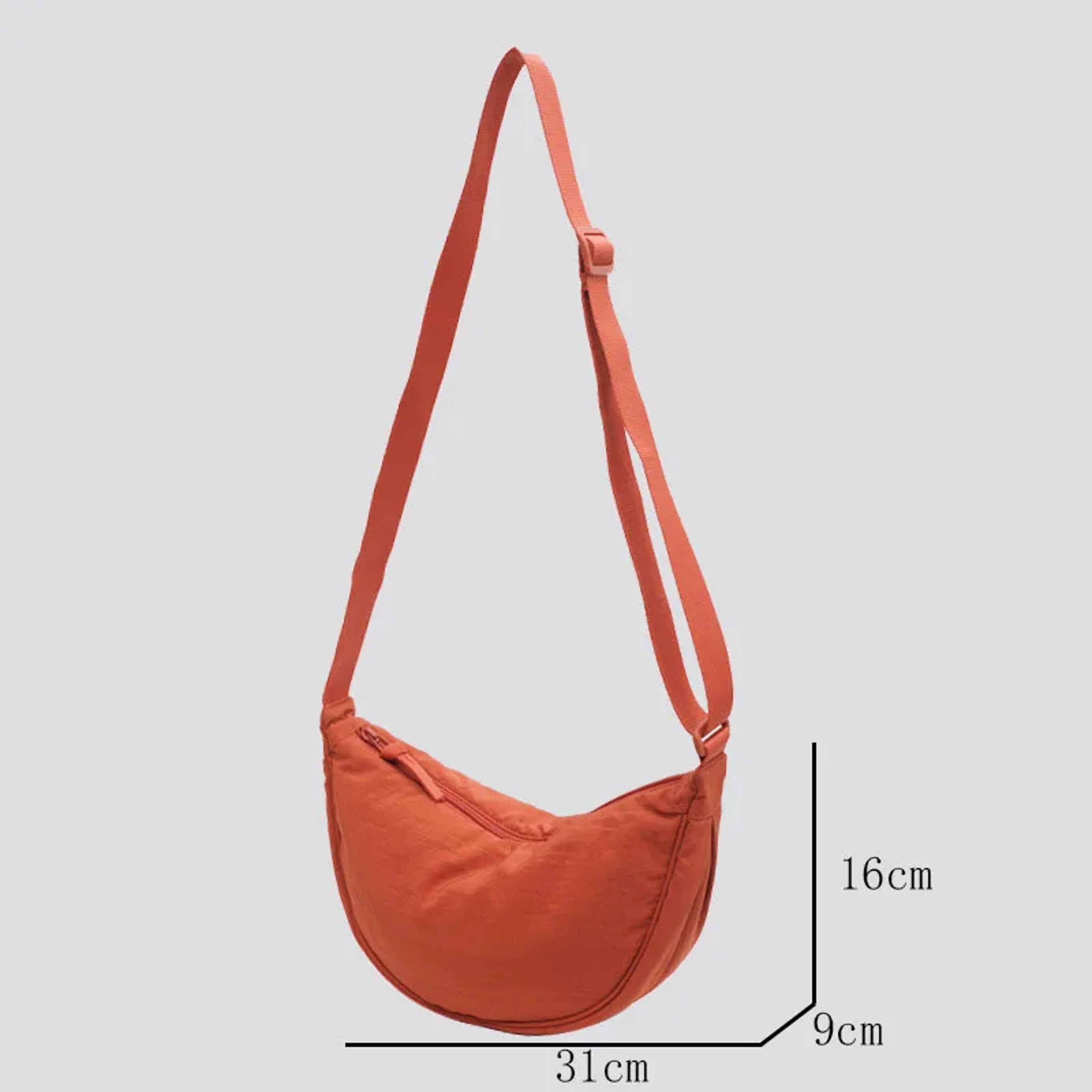 Nylon Crossbody Shoulder Bag for Women, Casual Half Moon Hobos Purse, Tote Chest Bag, Lightweight Travel Shopper Handba – view 6