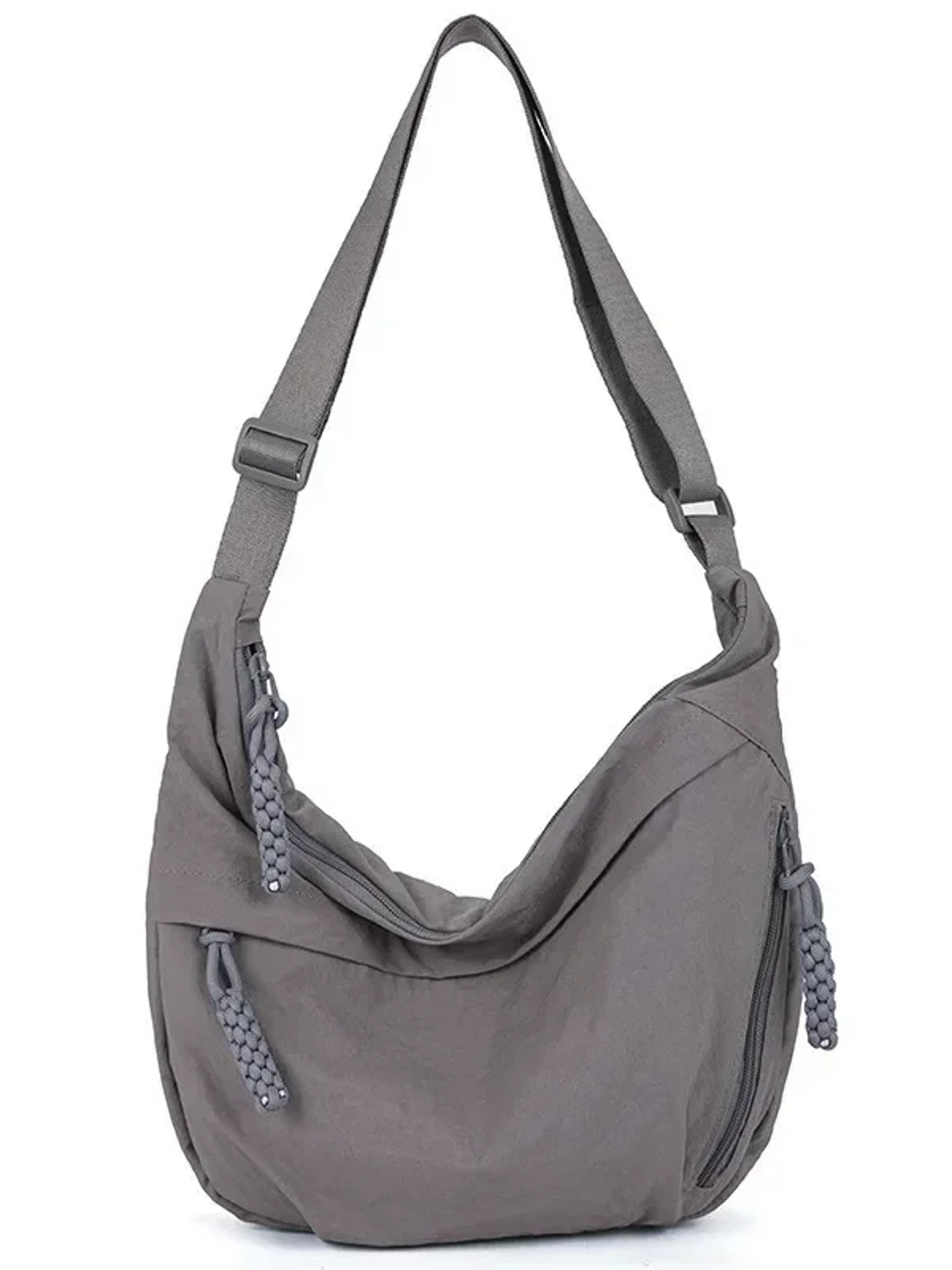 Trendy Soft Cloth Crossbody Bag for Women, Big Solid Color Student Casual Shoulder Hobo Handbag – view 8