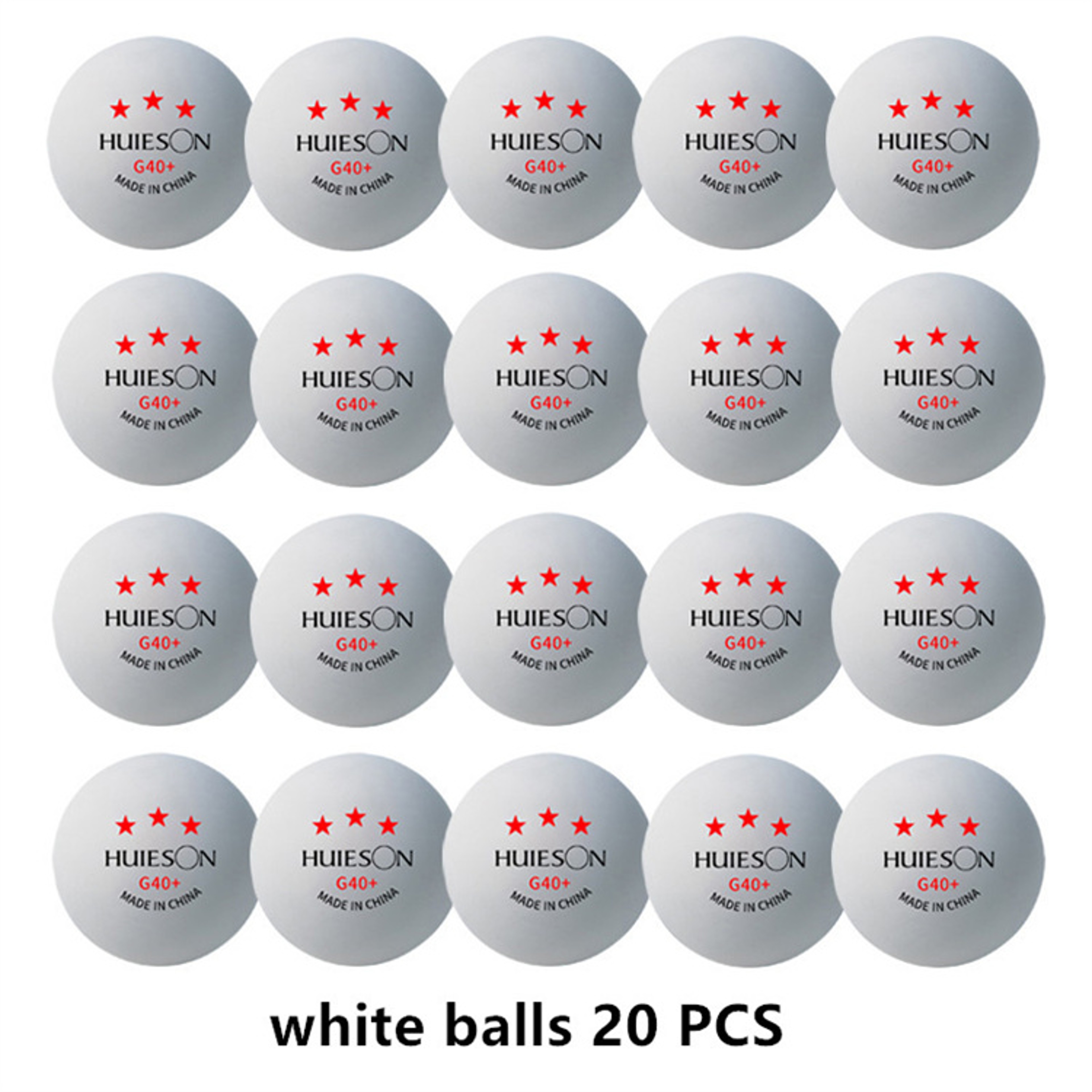New Huieson 3 Star ABS Table Tennis Balls ITTFGrade Ping Pong Balls For School Club  Tournament Use 7