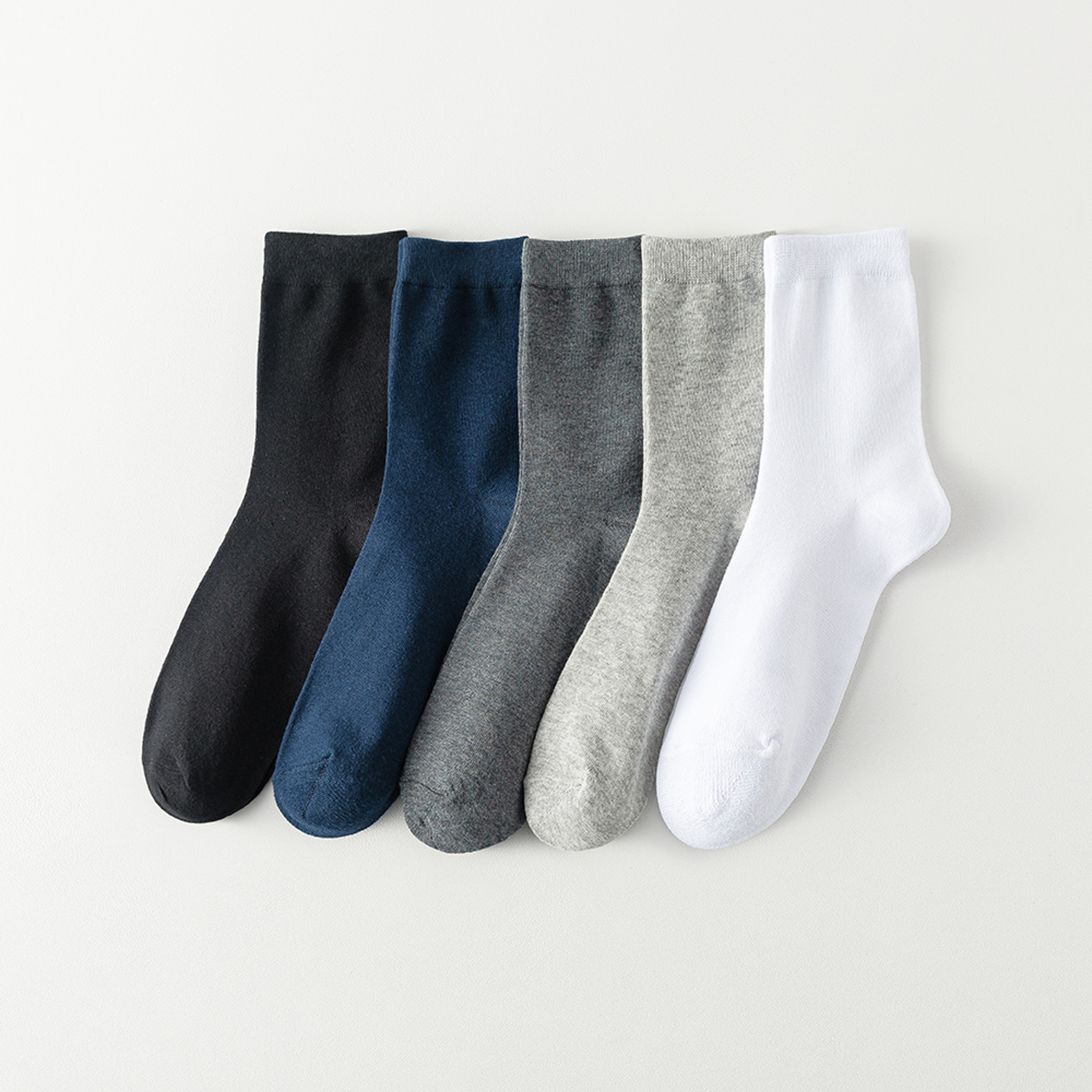 Men's Cotton Socks, Soft, Breathable Black and White Business Crew Socks for Office, Formal, Daily Wear, New Style – view 2