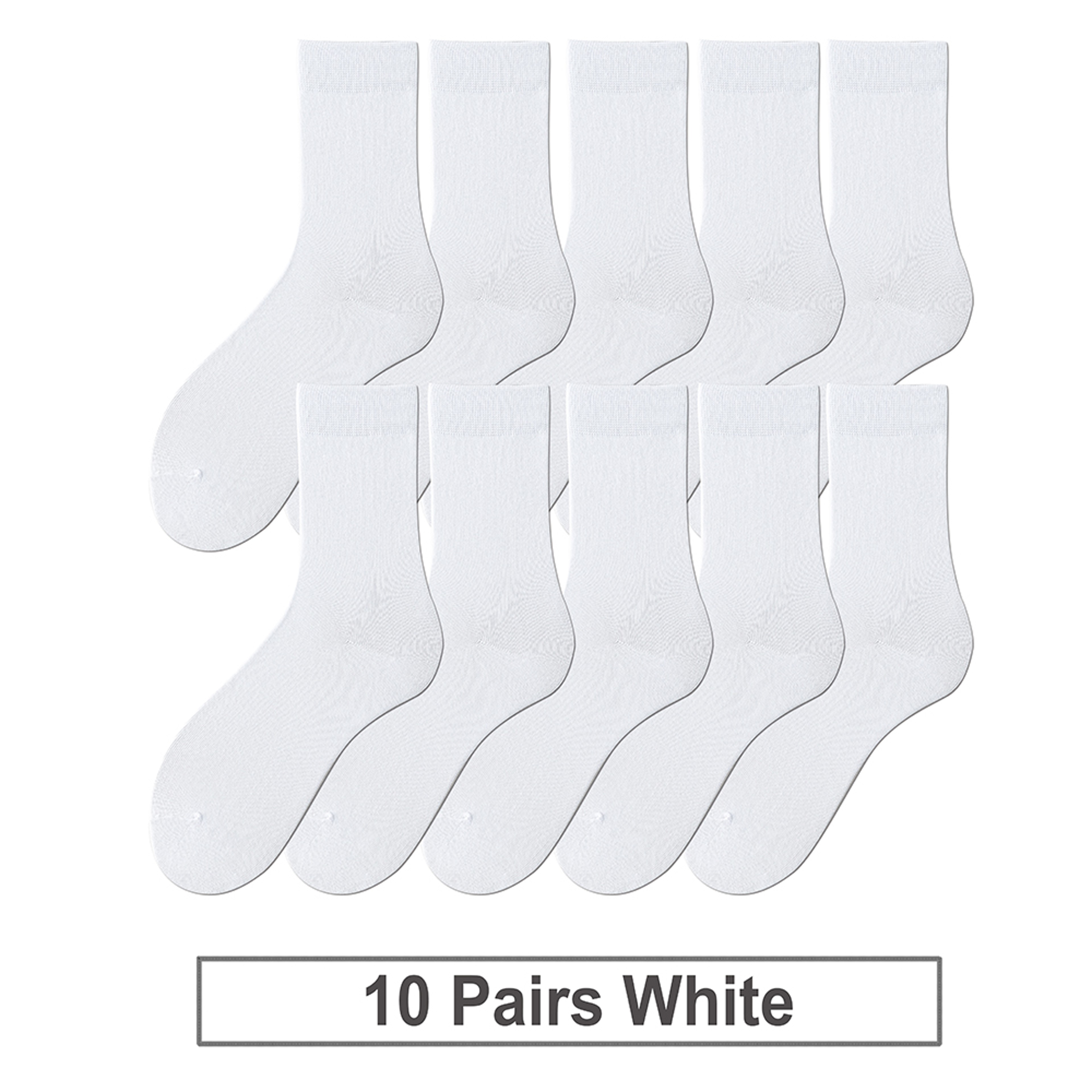 Men's Cotton Socks, Soft, Breathable Black and White Business Crew Socks for Office, Formal, Daily Wear, New Style – view 7