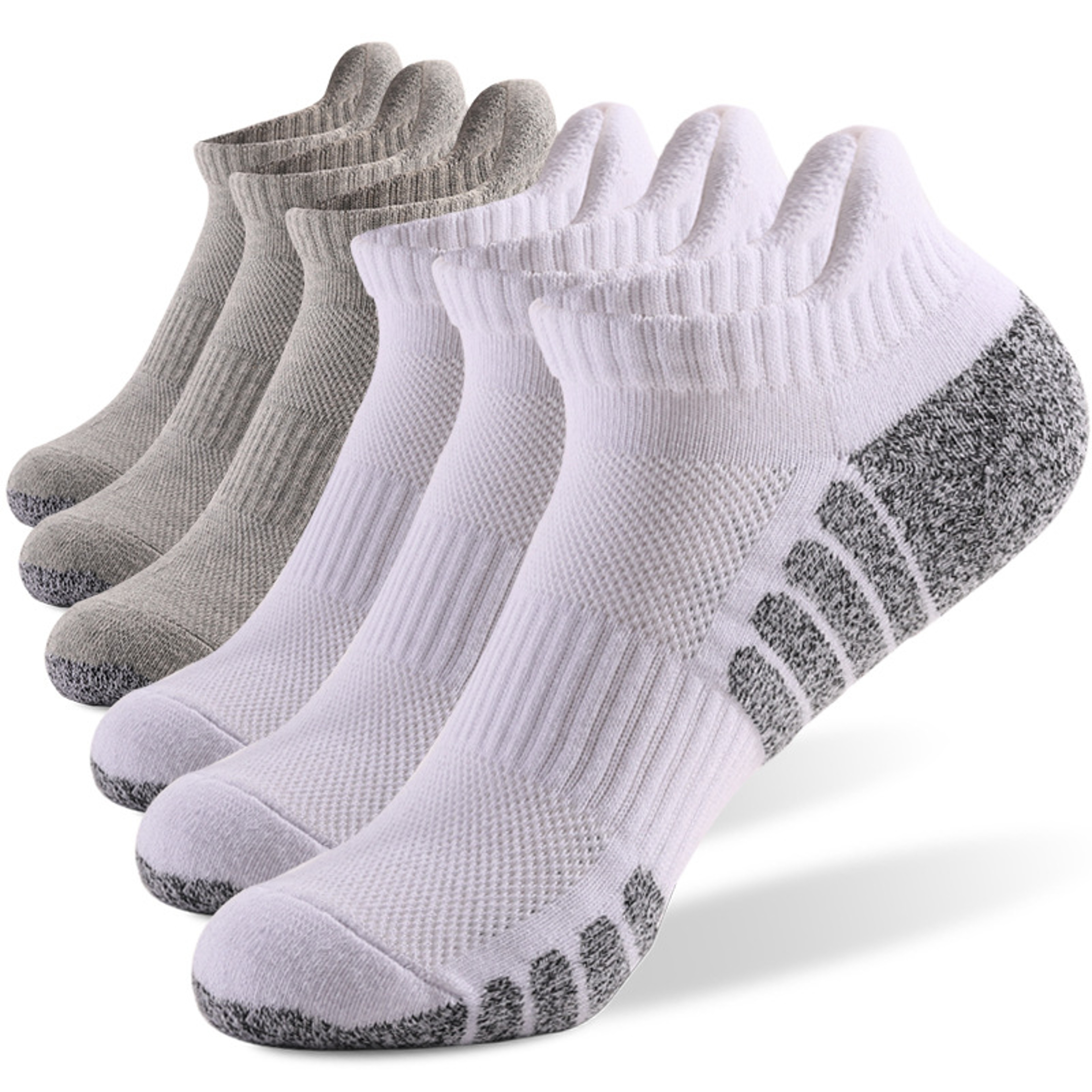 Low Cut Breathable Sports Socks for Men Women, Thickened Terry Mesh Boat Socks Non-Slip Shock Absorbing Running Ankle – view 6