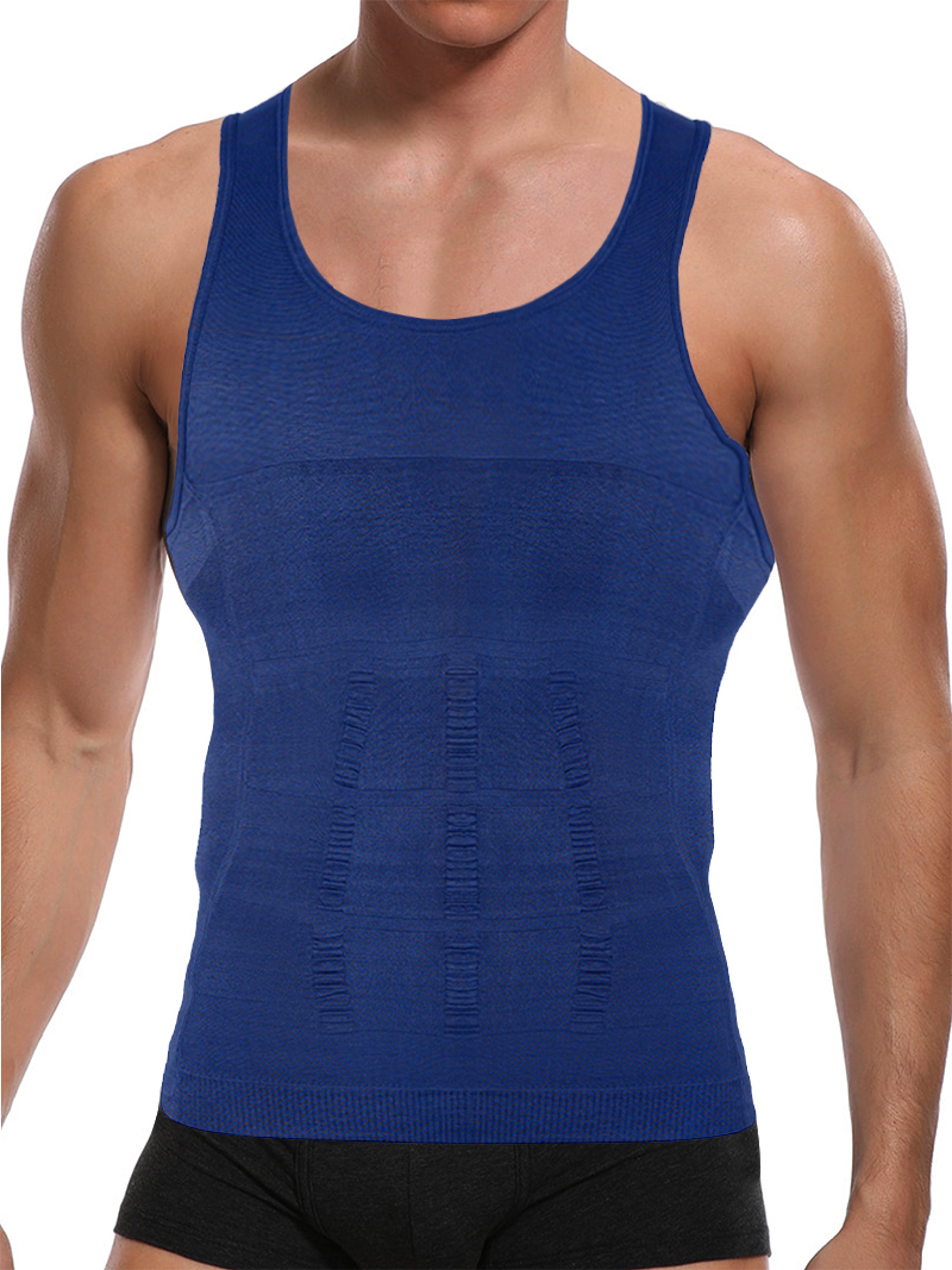 Compression Tank Top Men Slimming Body Shaper Vest Abs Abdomen Tummy Control Workout Shirt Sleevele 10