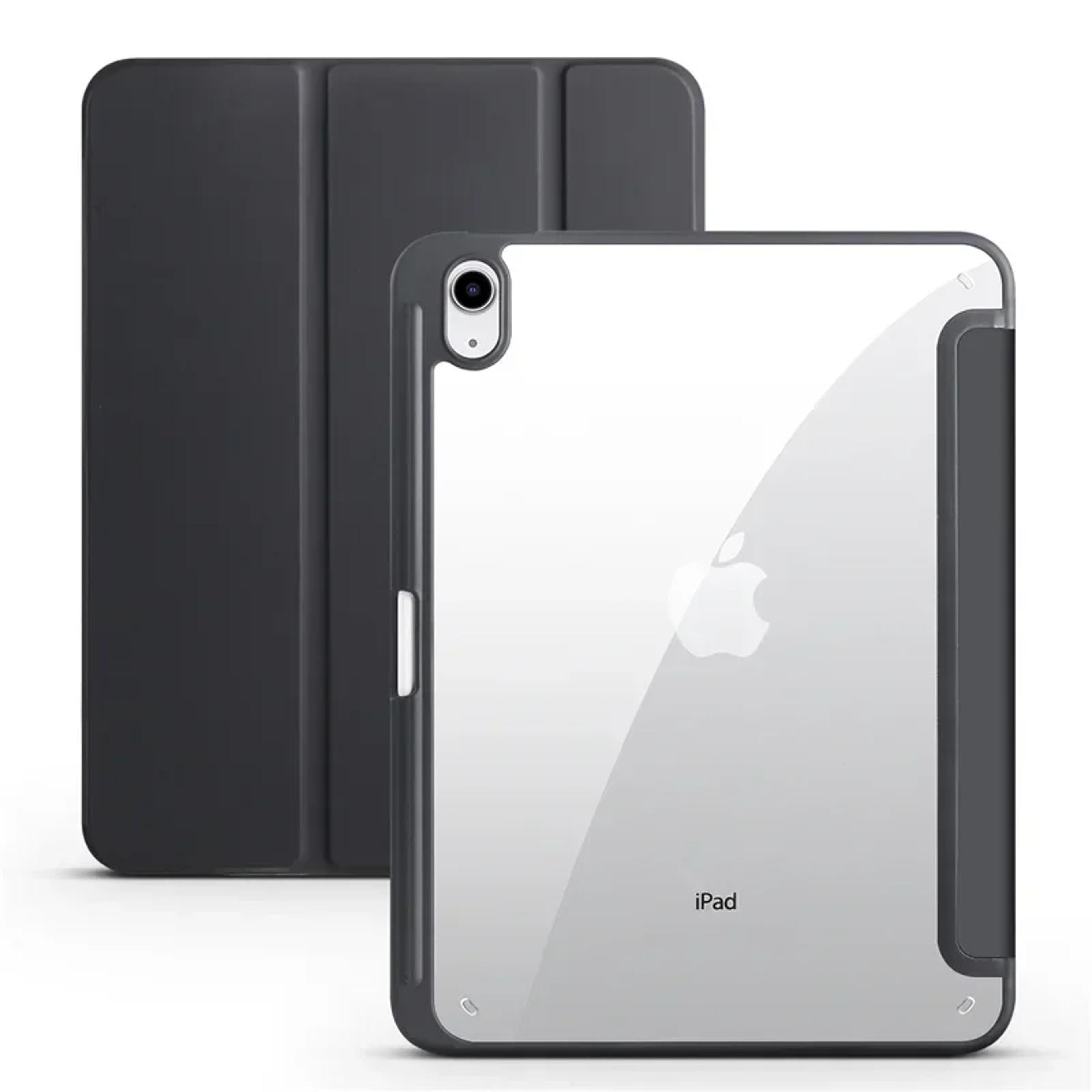 Trifold Clear Back Case with Pen Holder for iPad, Hard Acrylic Protective Stand Cover for Apple iPad – view 13