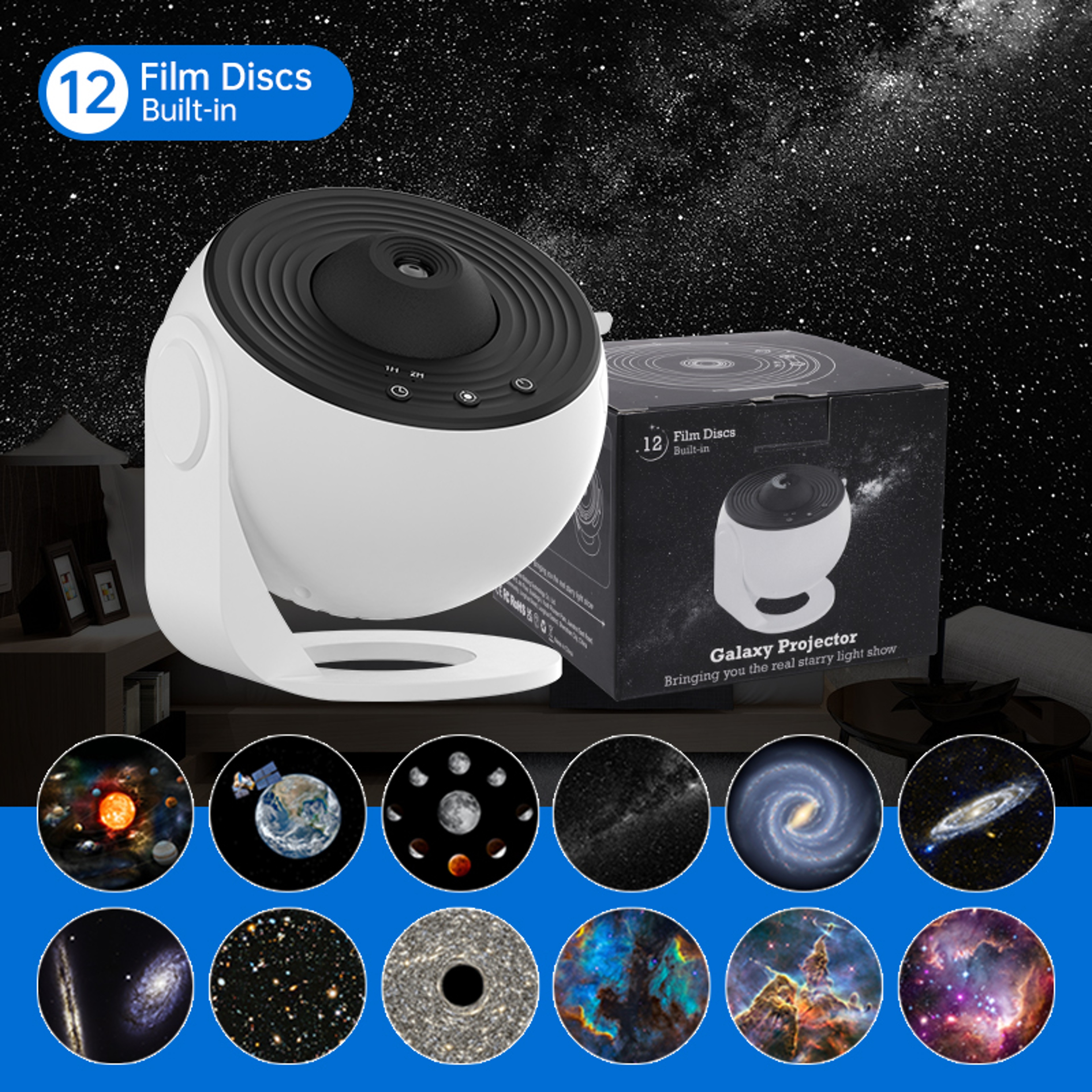 Night Light Galaxy Projector 360 Rotating Starry Sky Projector Lamp For Kids Bedroom Valentines Day 1