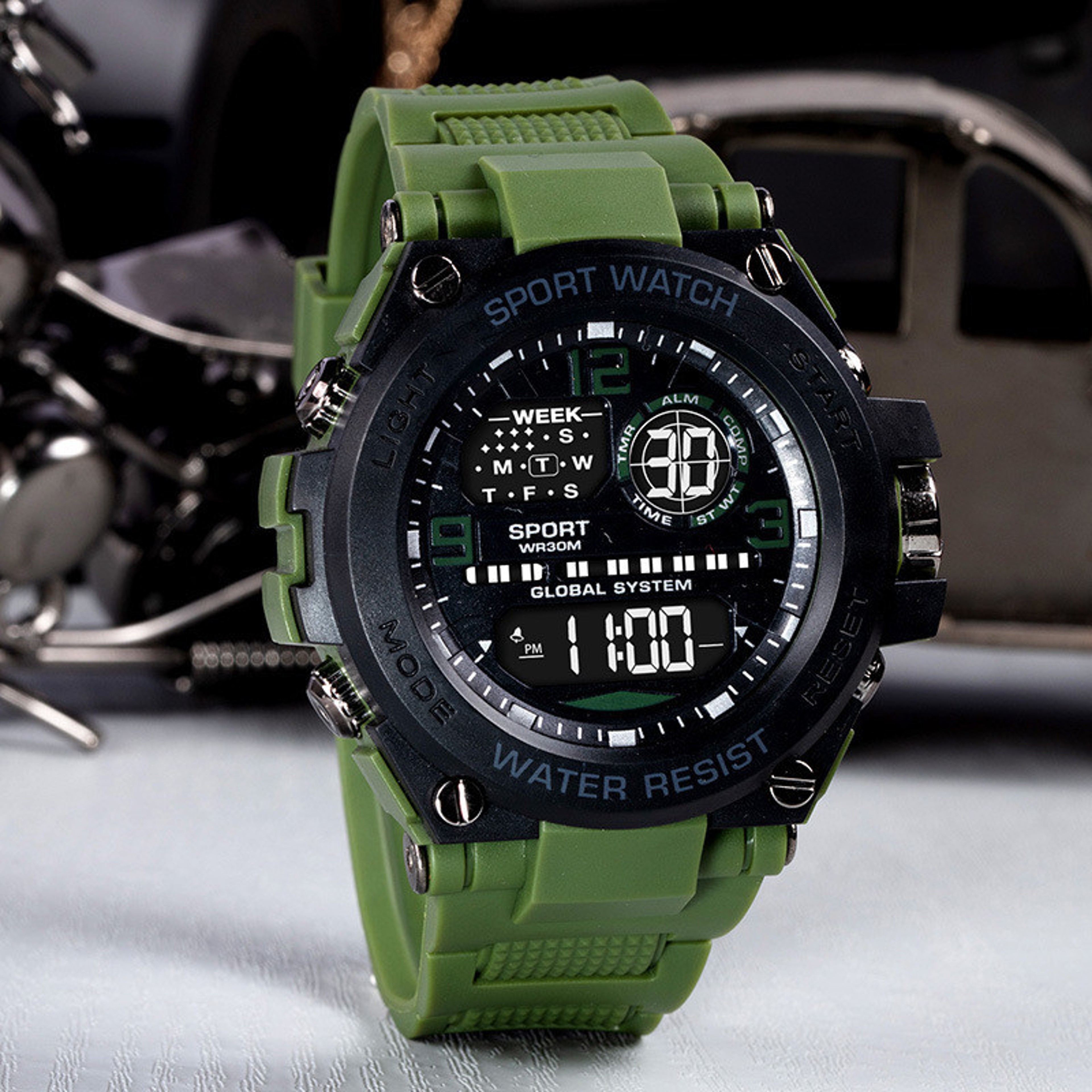 Multifunction Electronic Watches for Men, Waterproof Shockproof Sports Wristwatch, Drop Resistant Durable Design – view 3