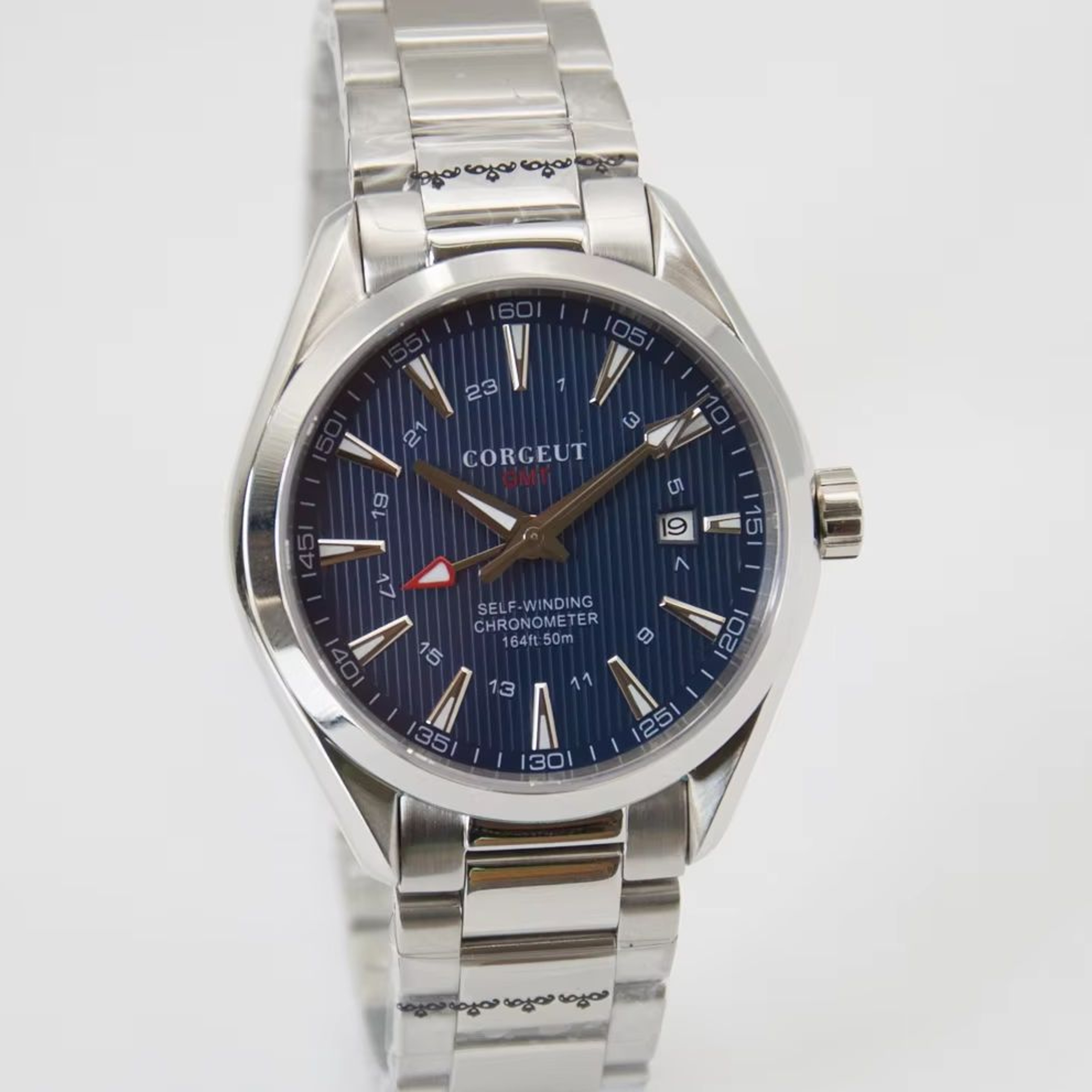 GMT Automatic Watch for Man, Sapphire Crystal, Luminous Hands, Waterproof Stainless Steel Mechanical Watch – view 5