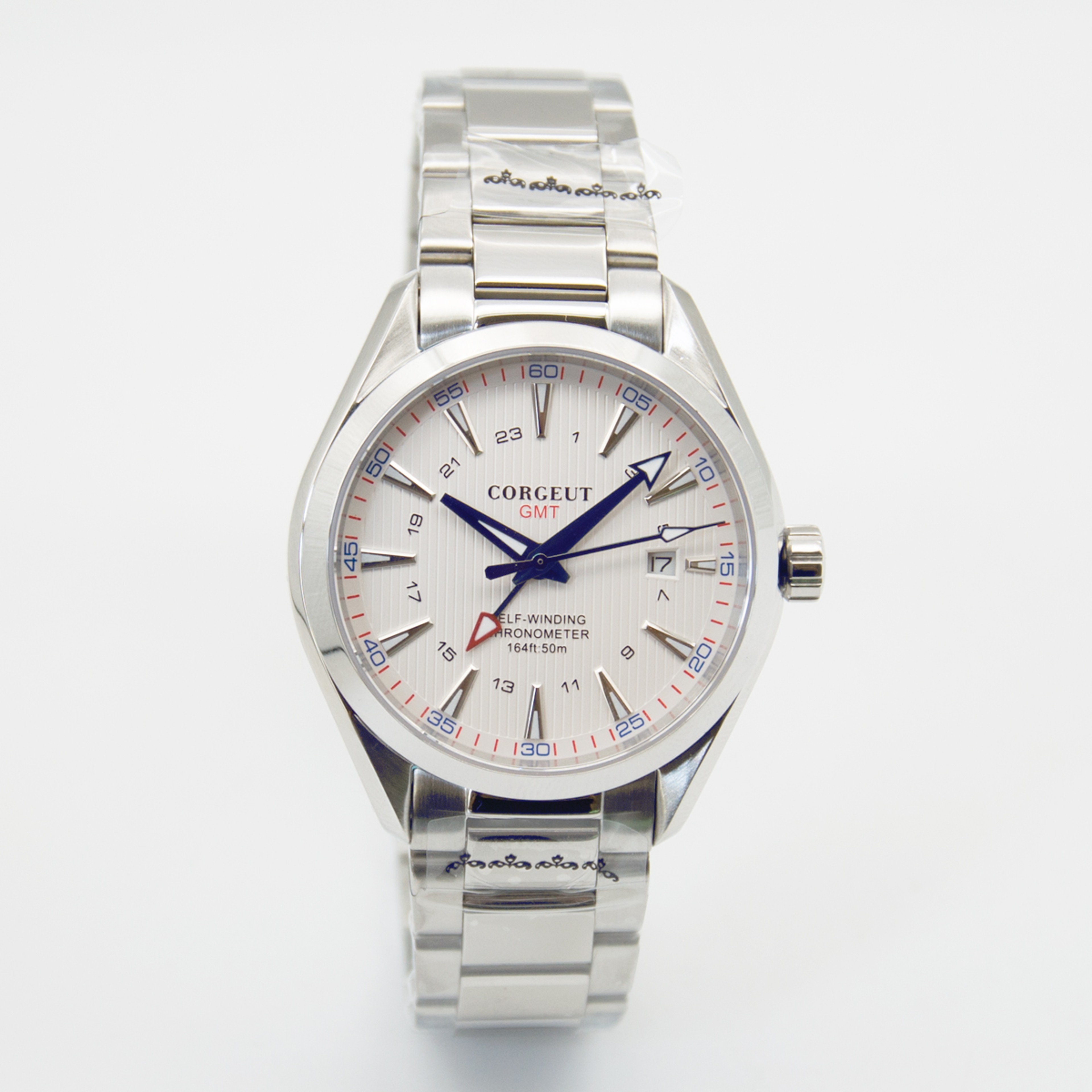 GMT Automatic Watch for Man, Sapphire Crystal, Luminous Hands, Waterproof Stainless Steel Mechanical Watch – view 8