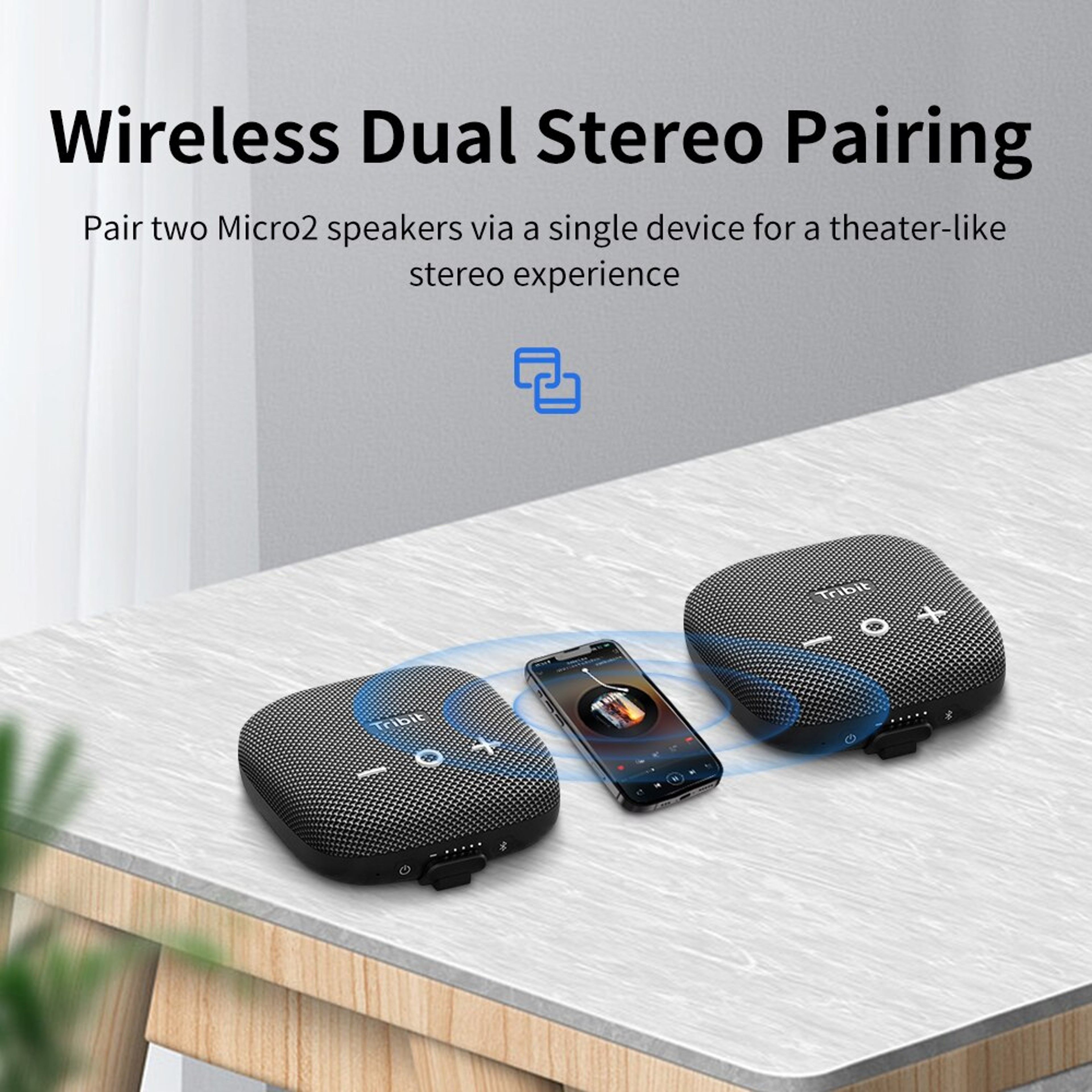 Tribit StormBox Micro 2 Portable Bluetooth Speaker, Deep Bass, 90dB Loud Sound, Waterproof IP67, Strap for Travel – view 4