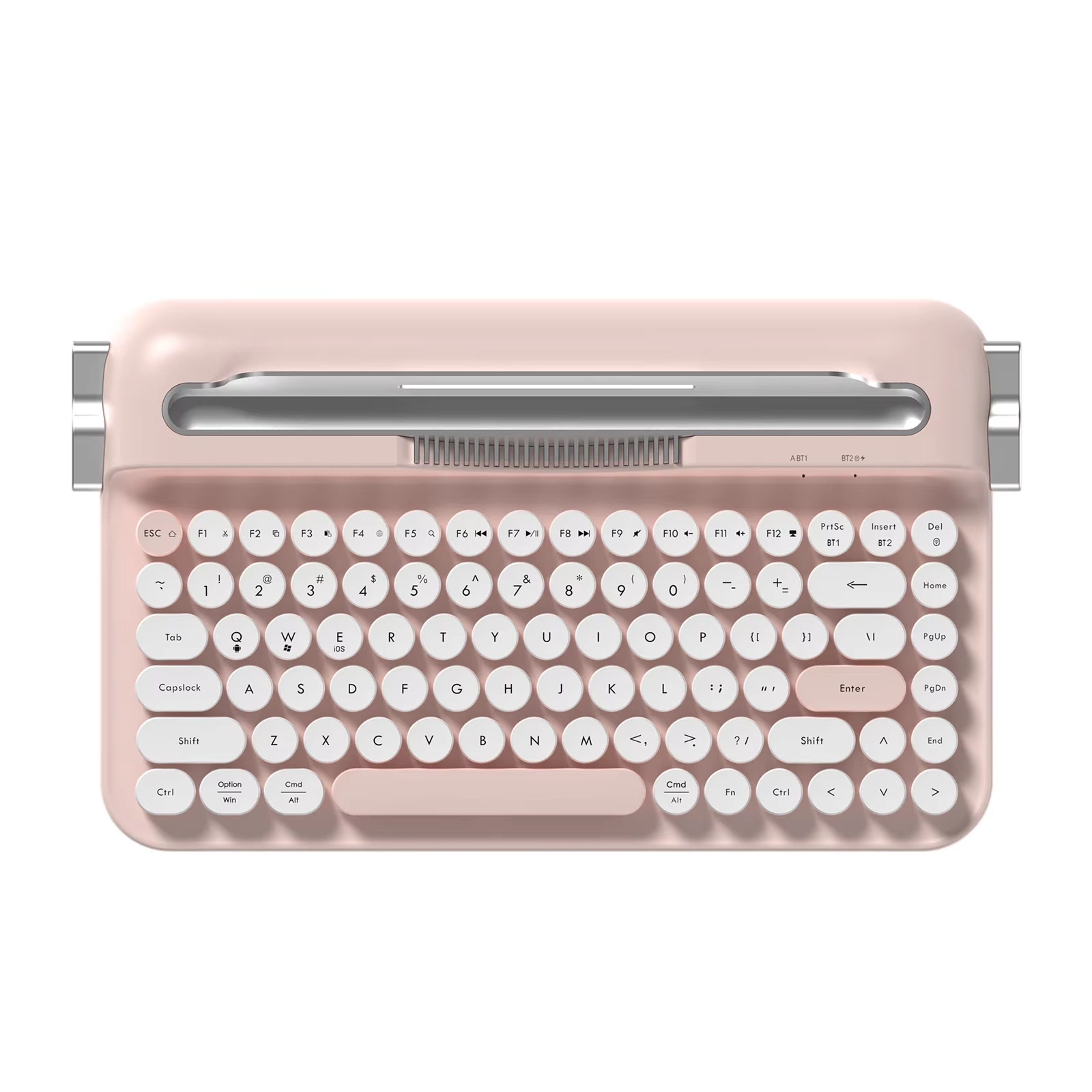 Wireless Keyboard, Retro Typewriter Style, Bluetooth 82-Key with Integrated Stand for iPad – view 1