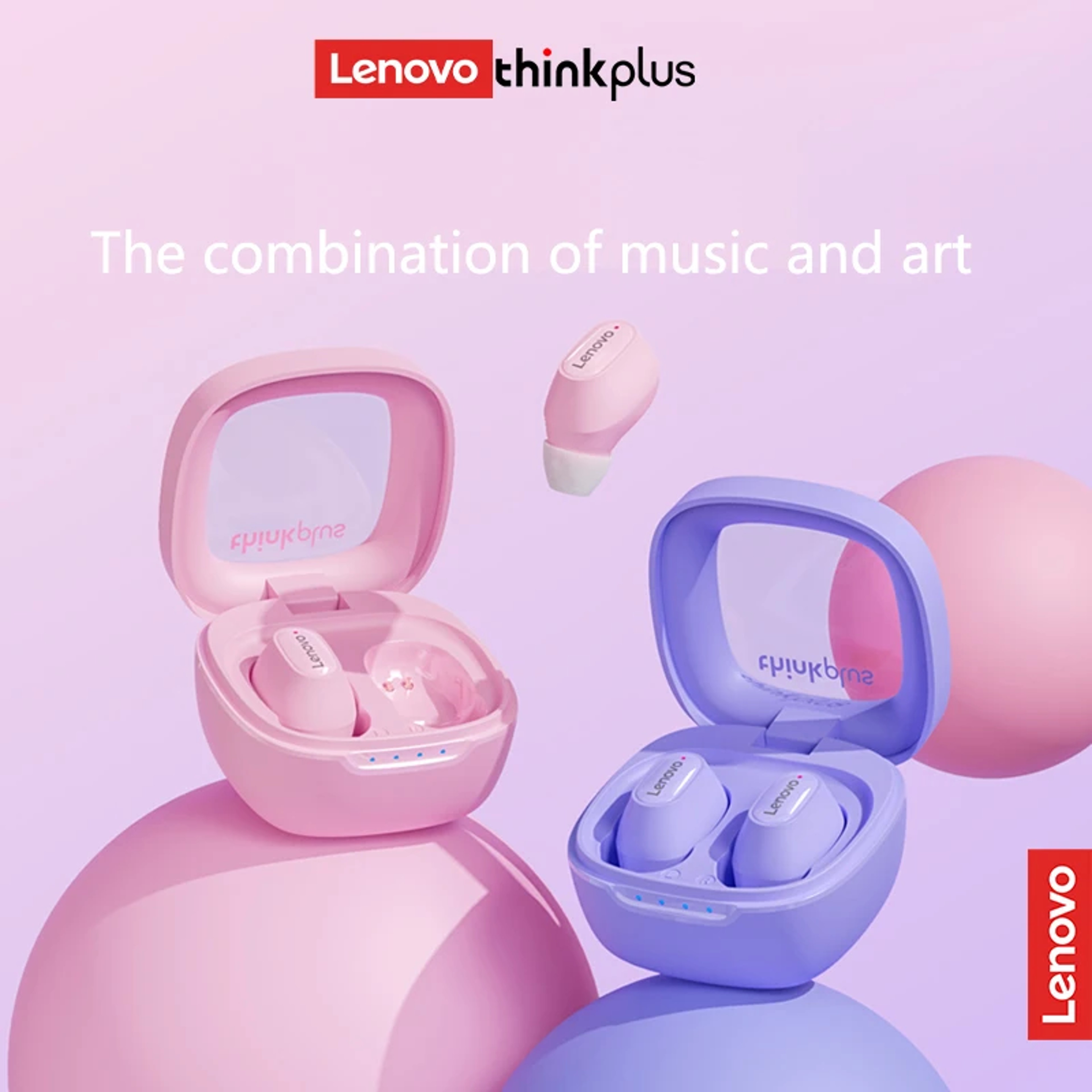 Lenovo TWS Bluetooth Earphones, Mini Wireless In Ear Headphones, Music Game Noise Cancelling Earbuds – view 2