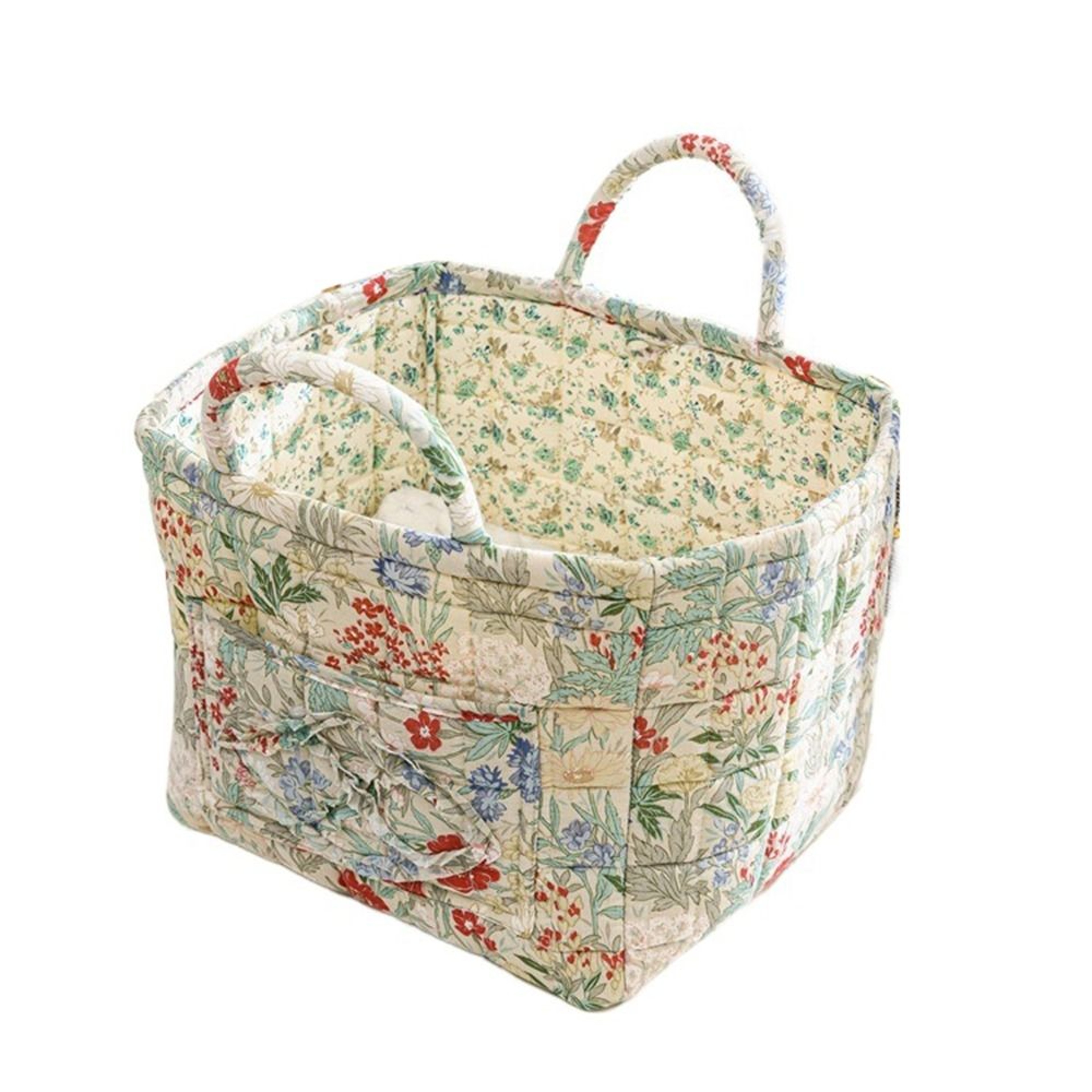 Elegant Pastoral Style Fabric Storage Basket, Washable, Foldable Sundries Organizer for Clothes, Stackable Picnic Basket – view 14