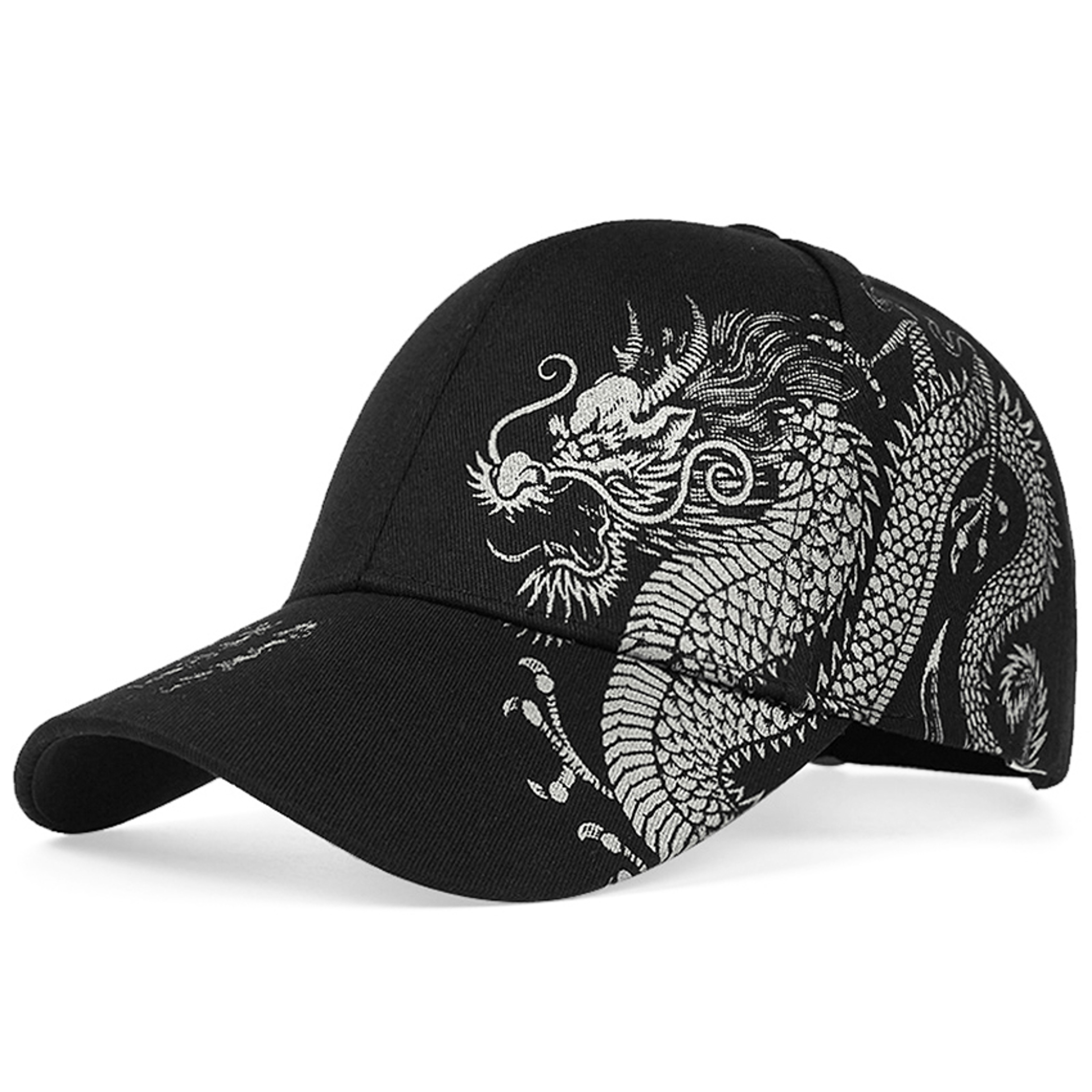 Men Chinese Dragon Totem Baseball Cap, Summer Snapback Hat for Women, Cool Outdoor Sun Protection Streetwear – view 3
